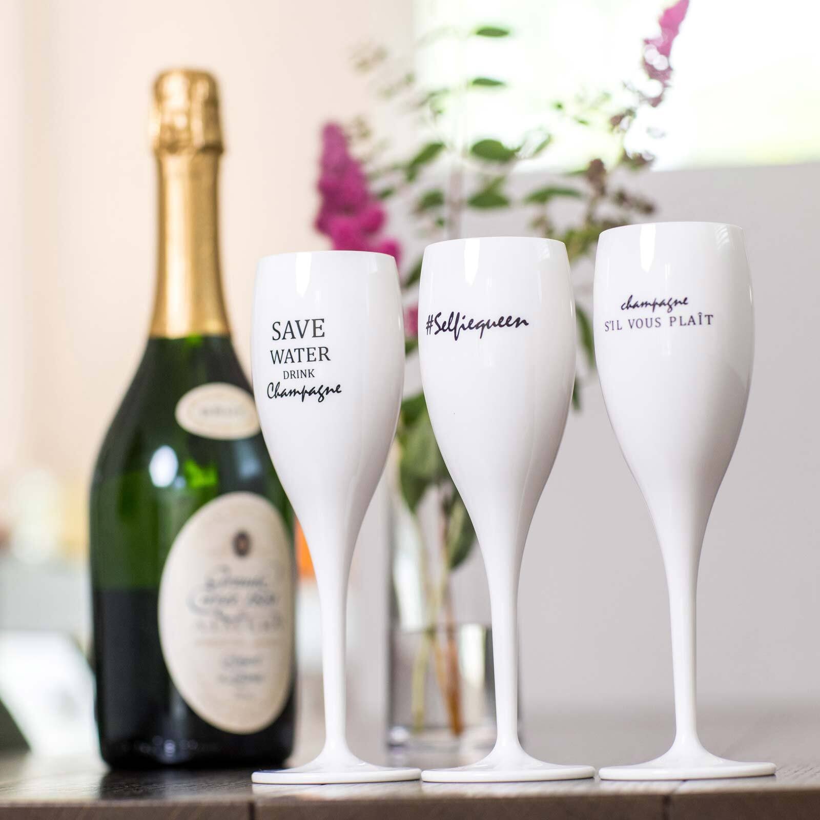 KOZIOL Sektglas »Sektglas Superglas mit Druck CHEERS NO. 1 100 ml transparent«