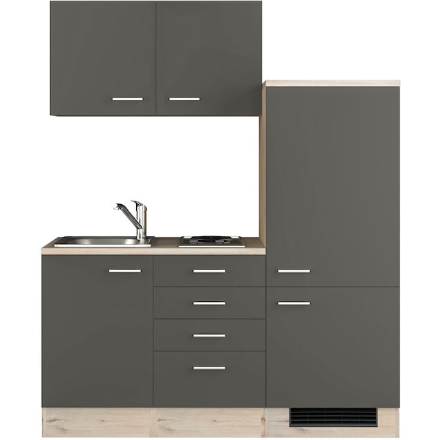 Flex-Well Küche »Morena«, Gesamtbreite 160 cm, mit Einbau-Kühlschrank,  Kochfeld und Spüle, etc. online bei OTTO