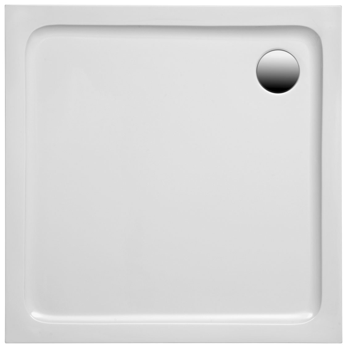 OTTOFOND Duschwanne, (Set), 80x80x3 cm, mit Fußgestell, Ablaufgarnitur und Fugendichtband