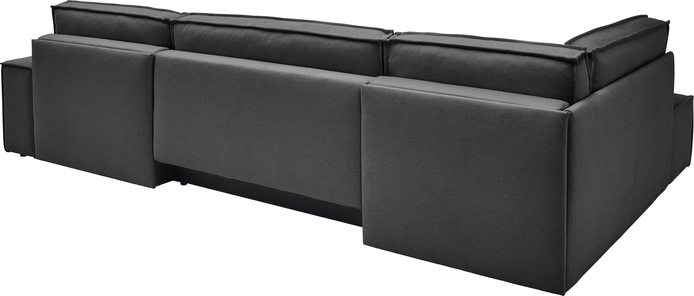 andas Wohnlandschaft »FINNLEY U-Form XXL 329 cm, Schlafsofa, Schlaffunktion m. Bettkasten«, (194/139 cm), Bouclé, Struktur und Cord