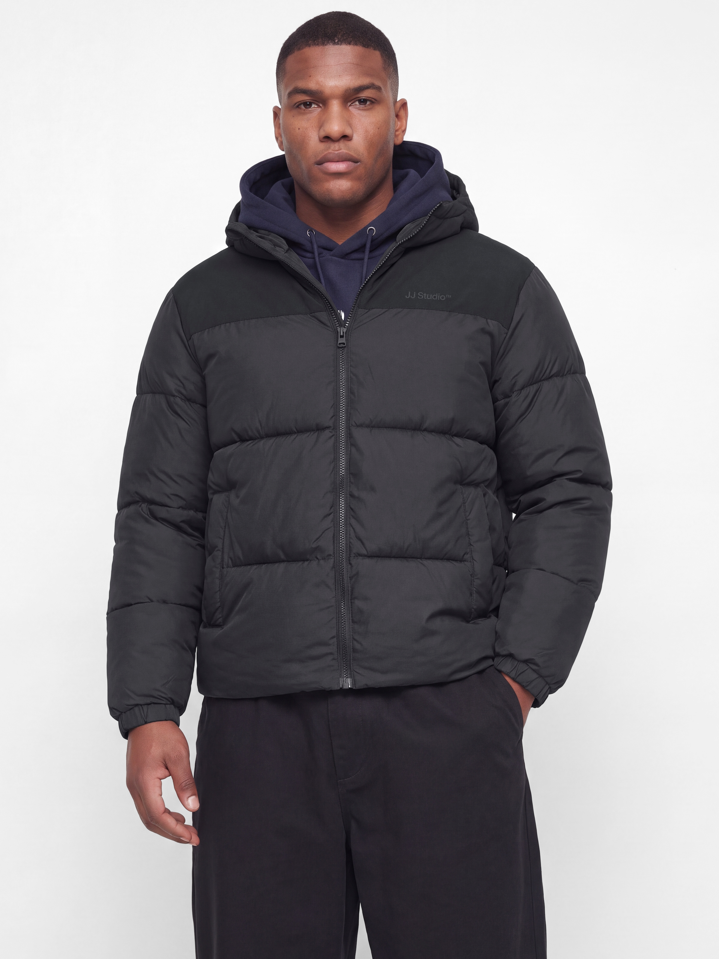 Jack & Jones PlusSize Steppjacke »JJRAZE PUFFER HOOD PLS« mit Kapuze Kunstfaser, regular fit