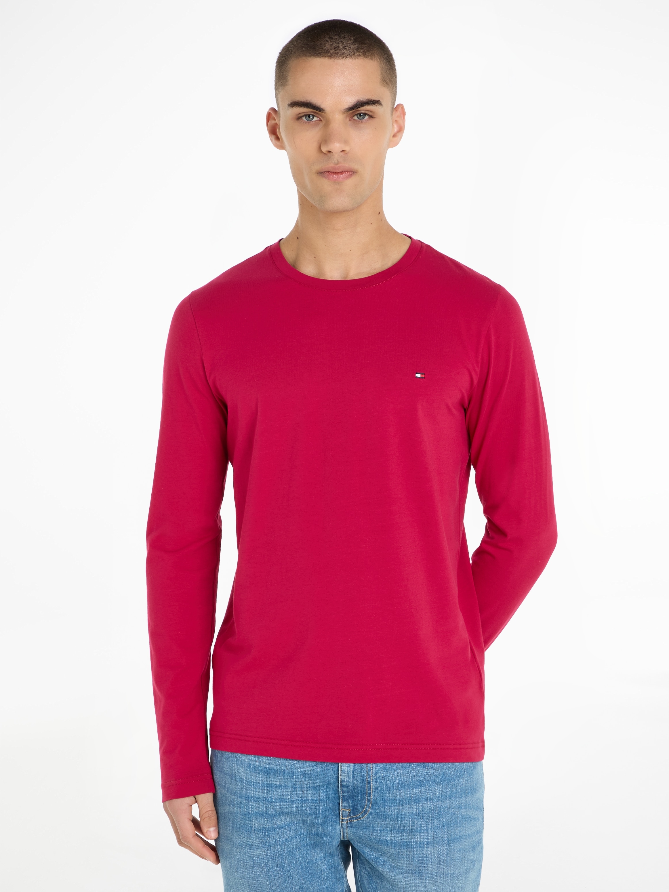 Langarmshirt »STRETCH SLIM FIT LONG SLEEVE«, aus biologischem Baumwollstretch