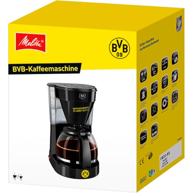 Melitta Filterkaffeemaschine »Easy BVB-Edition«, 1,25 l Kaffeekanne,  Korbfilter, 1x4 jetzt online bei OTTO