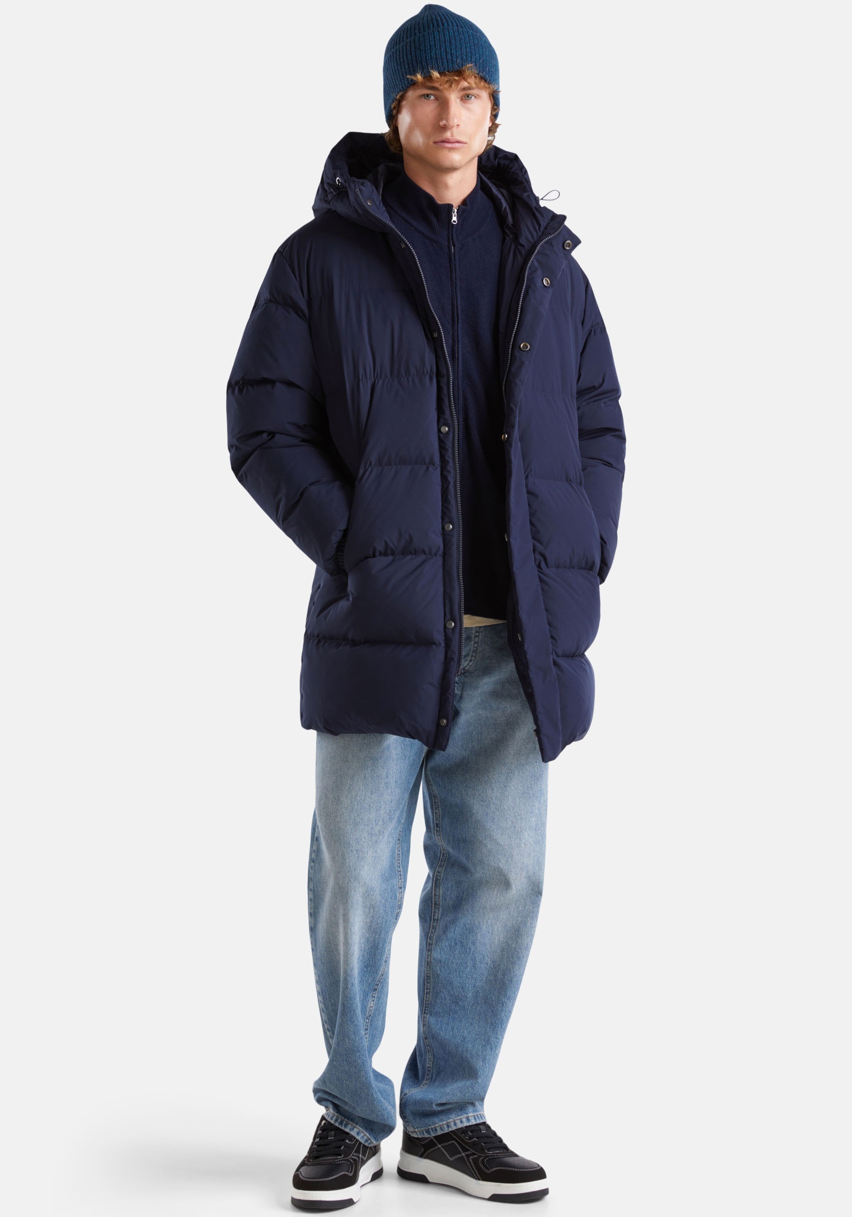 United Colors of Benetton Steppjacke, mit Kapuze, mit verstellbarer Kapuze