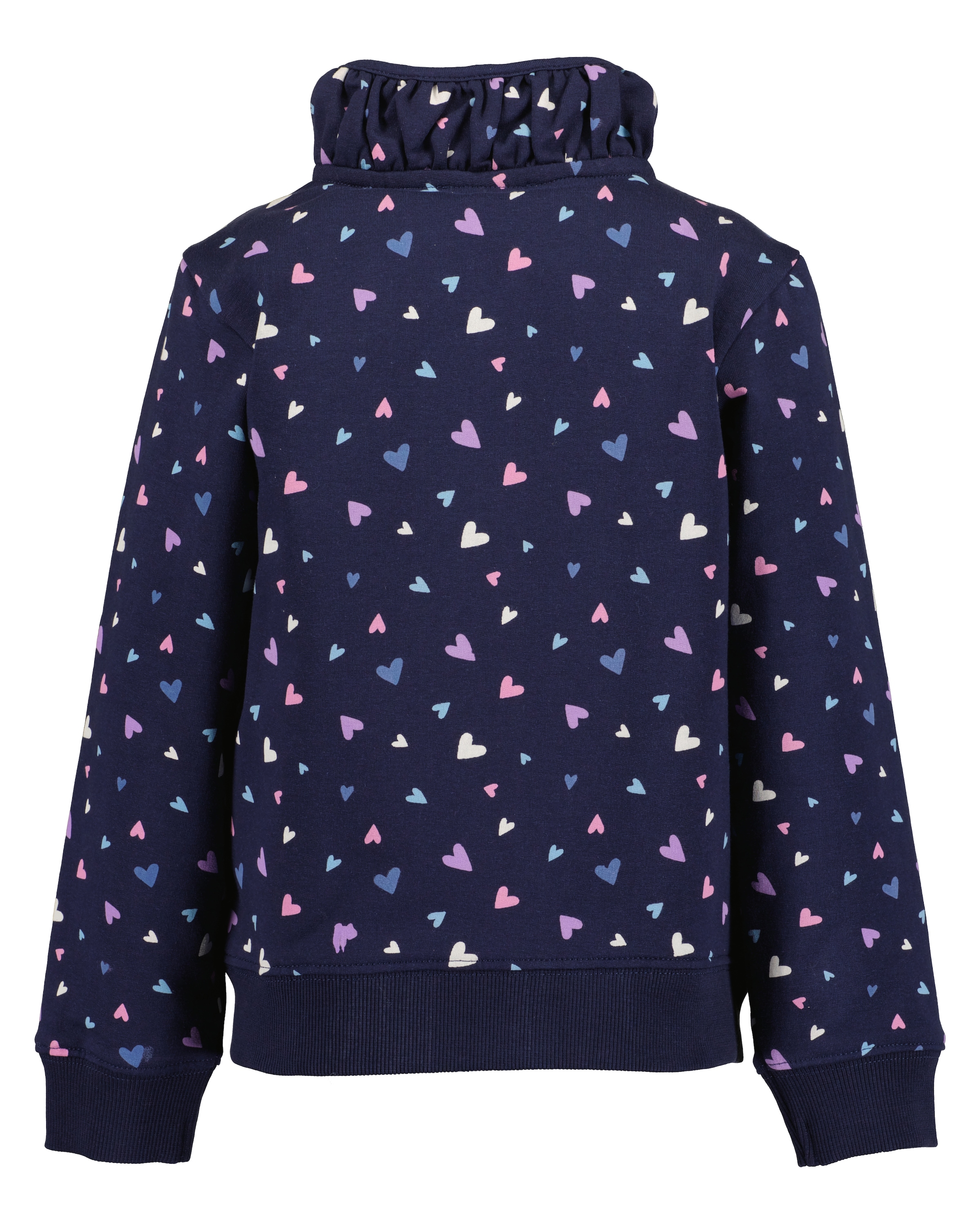 Blue Seven Sweatjacke Baumwollmischung, Alloverdruck, Stehkragen