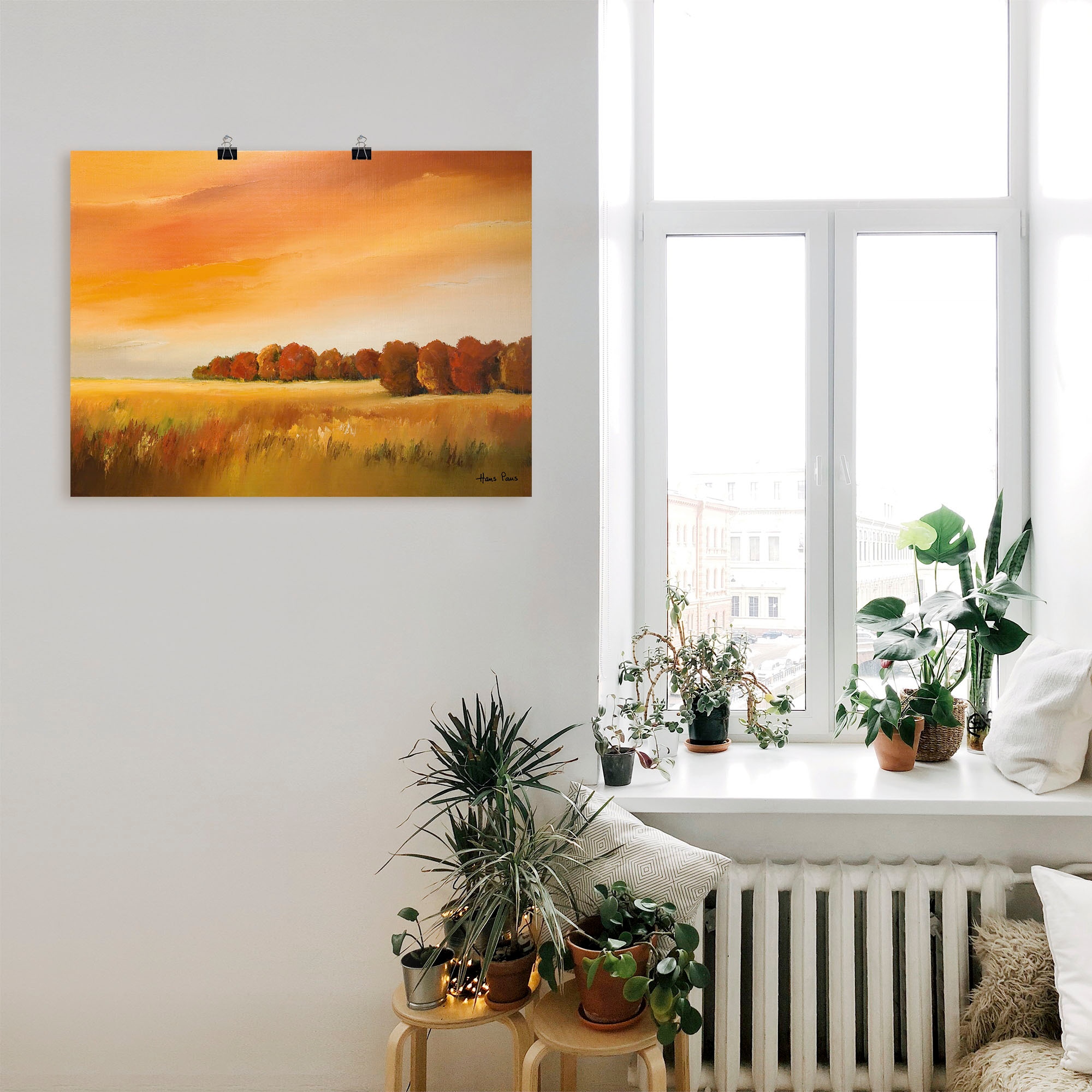 Artland Poster »Herbst«, Felder, (1 St.), als Leinwandbild, Wandaufkleber oder Poster in versch. Größen