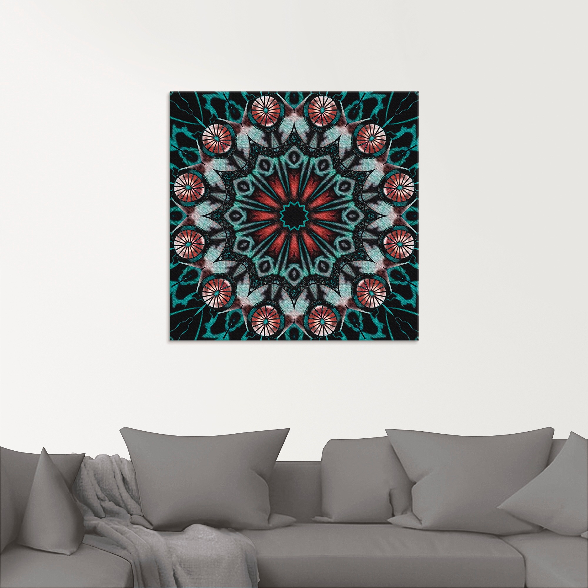 Artland Glasbild »Mandala Schutz des Kriegers«, Muster, (1 St.), in verschiedenen Größen