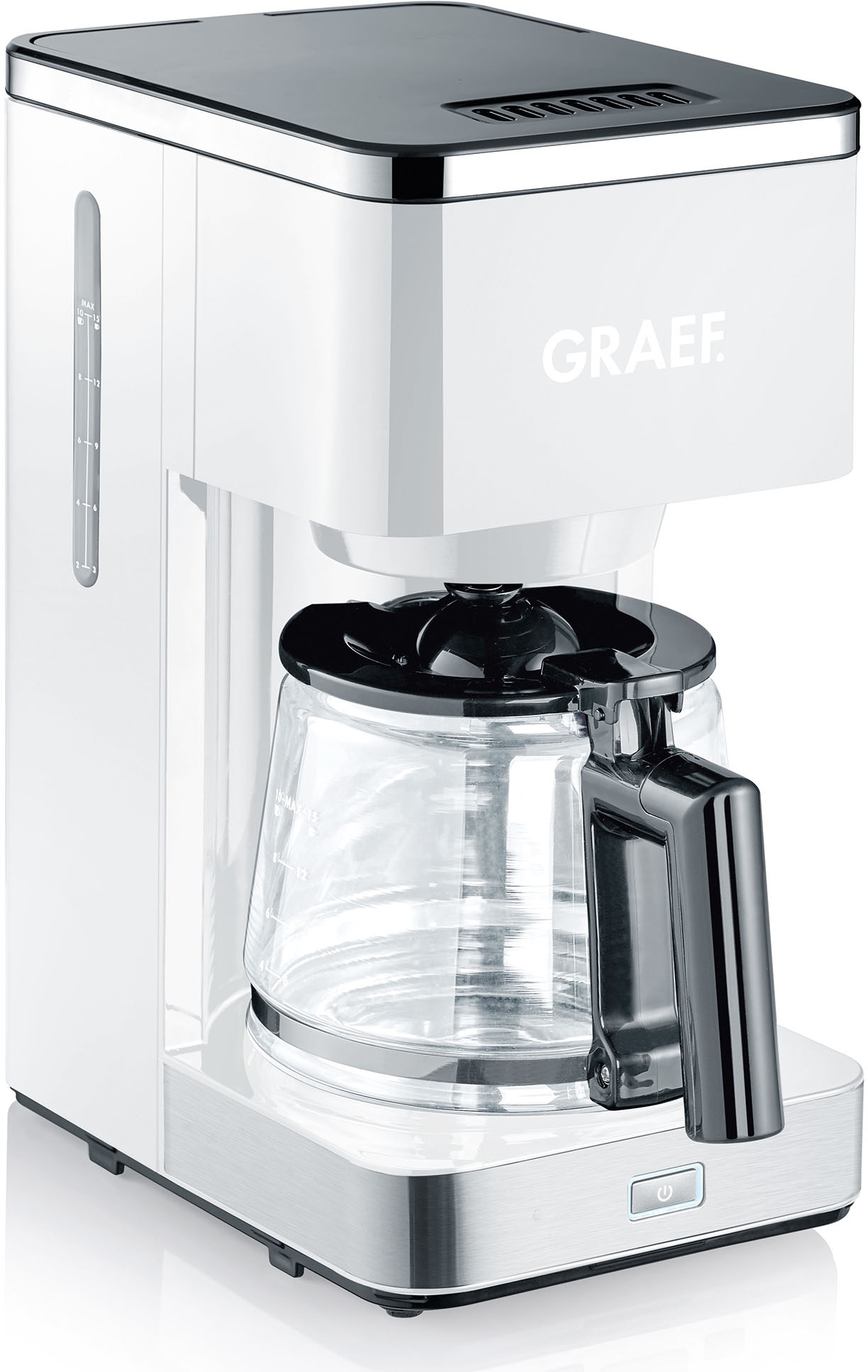 Graef Filterkaffeemaschine »FK 401« 1,25 l Kaffeekanne Papierfilter 1x4 mit Glaskanne, weiß