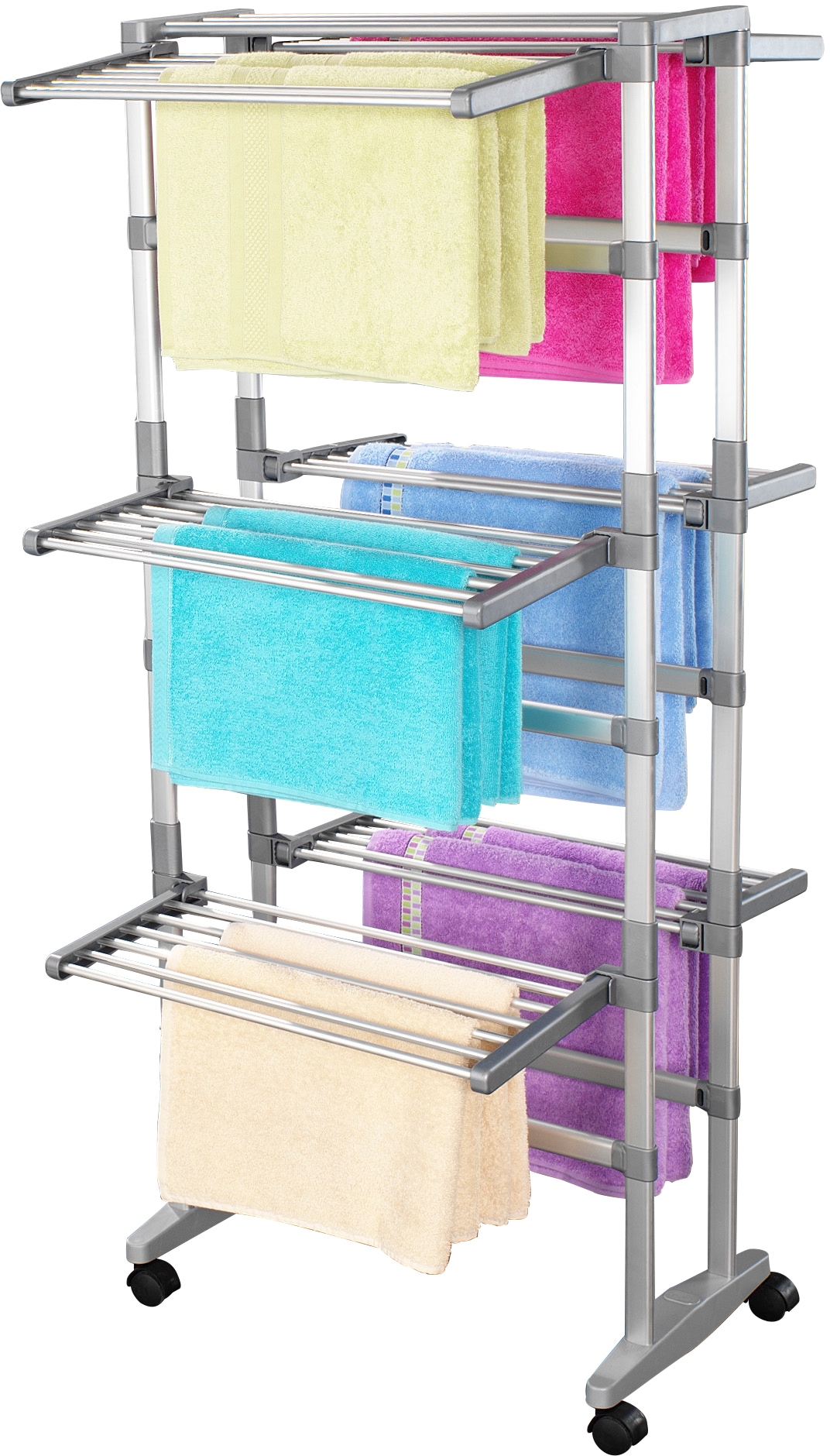 Ruco Turmwäscheständer Aluminium/Kunststoff, 22,5 m Trockenlänge, Selbstaufbau