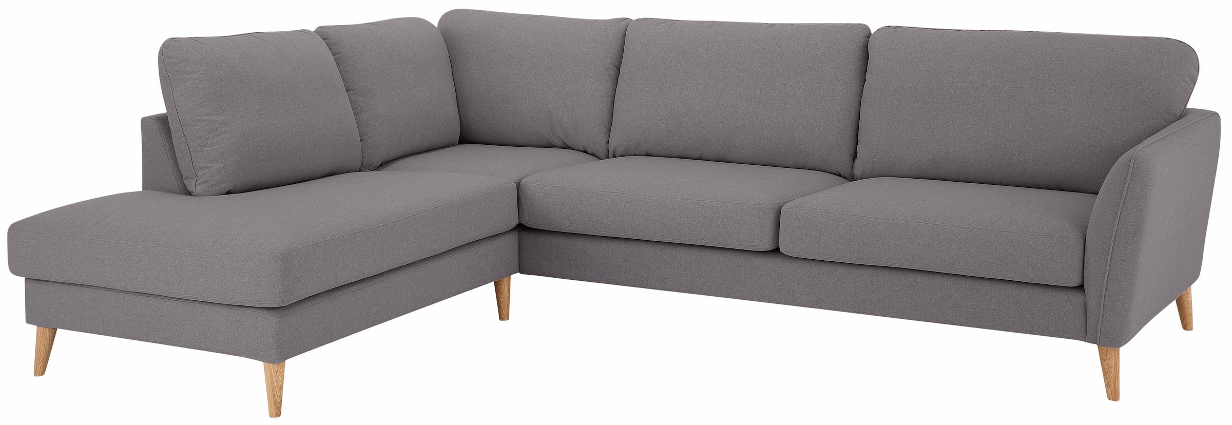 Ecksofa »MARSEILLE 278/202 cm, L-Form, Ottom. rechts/links«, mit Massivholzbeinen aus...