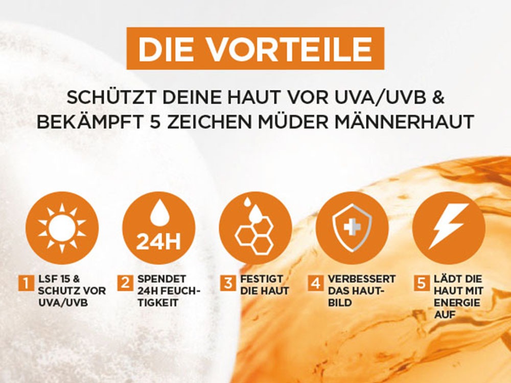 L'ORÉAL PARIS MEN EXPERT Gesichtsgel »Hydra Energy 24H Pflege LSF15«, mit Lichtschutzfaktor