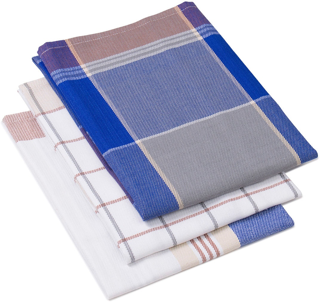 Gözze Geschirrtuch »Geschirrtücher, Des. 60058«, (Set, 3 tlg.), Maß: 50 x 70 cm, Set: 2x kariert und 1x gestreift