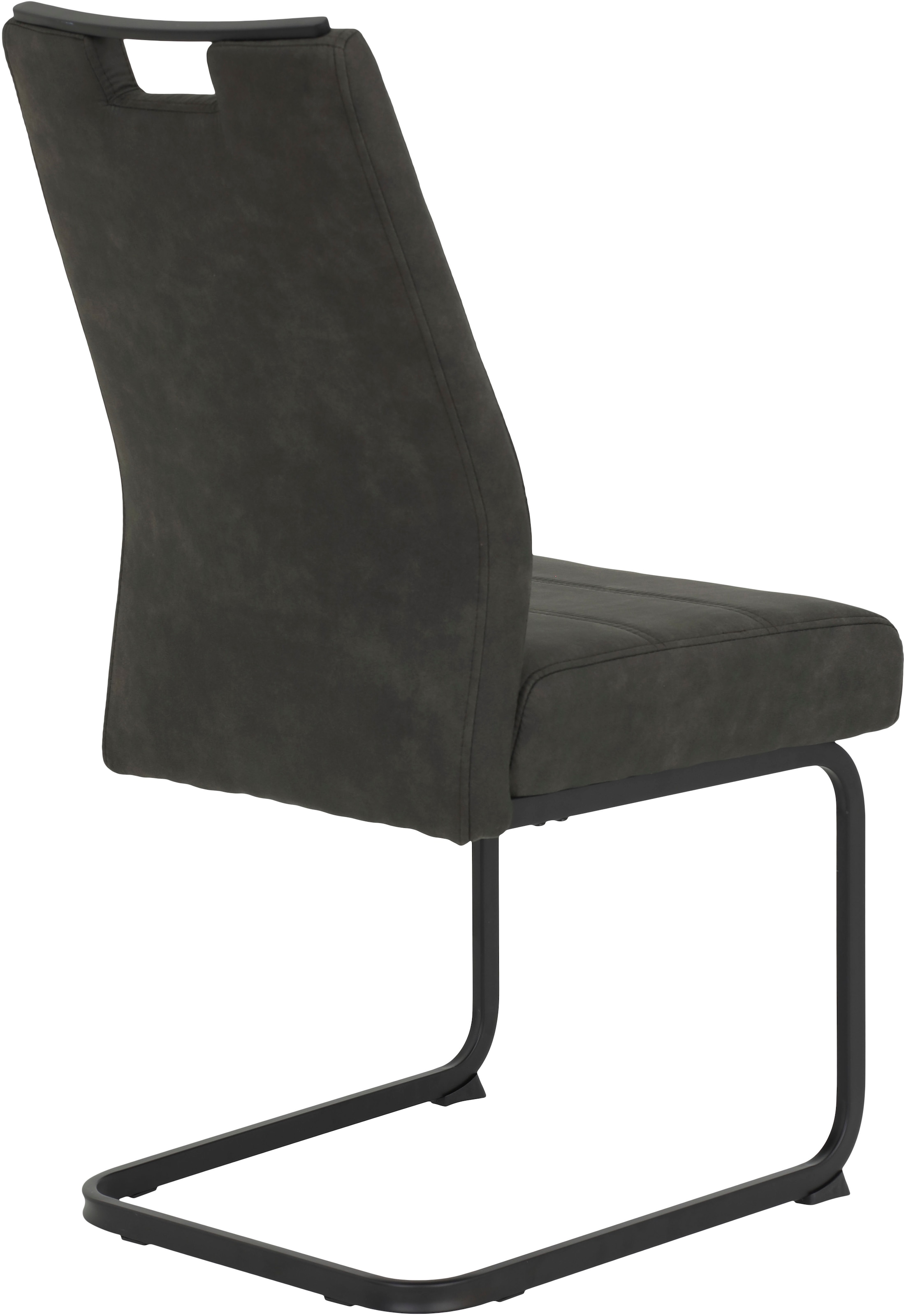 HELA Freischwinger, (Set), 4 St., Microfaser VINTAGE-Polyester, Freischwinger, XL Sitzbreite, Griff, Vintage Optik, 140kg belastbar