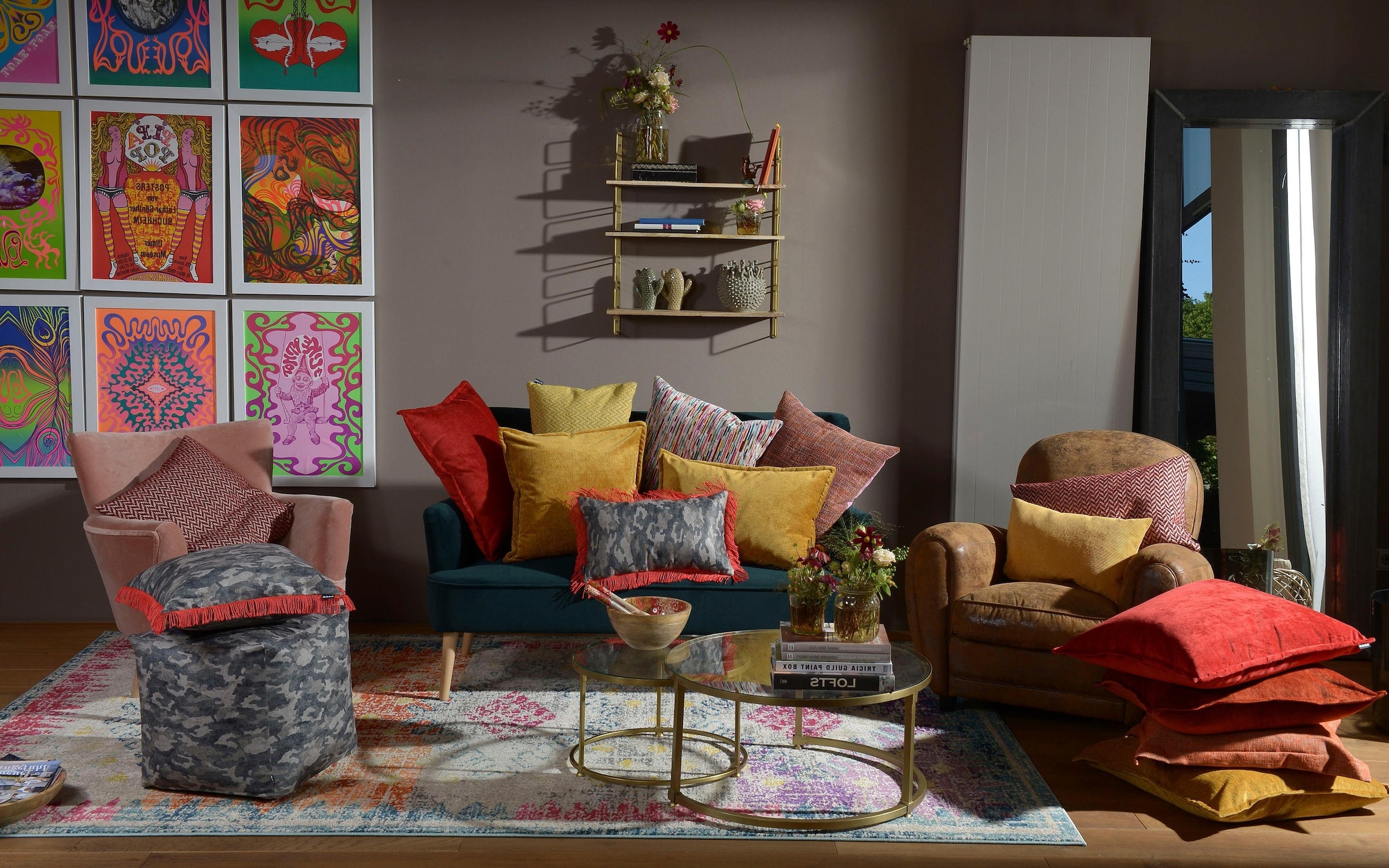 H.O.C.K. Dekokissen »Bizantina« Kissenhülle mit Füllung, 1 Stück, mit umlaufender Biese