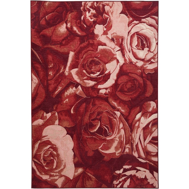 THEKO Teppich »Flomi Rose«, rechteckig, Flachgewebe, ideal im Wohnzimmer &  Schlafzimmer kaufen bei OTTO