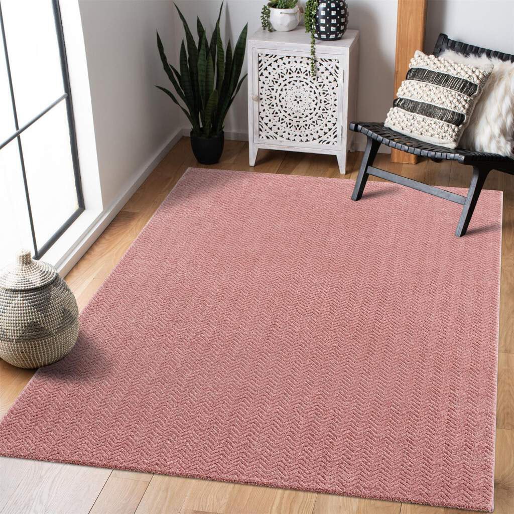 Carpet City Teppich »Fancy«, rechteckig, Kurzflor, Einfarbig, 3D-Optik,  Zickzack Look im OTTO Online-Shop