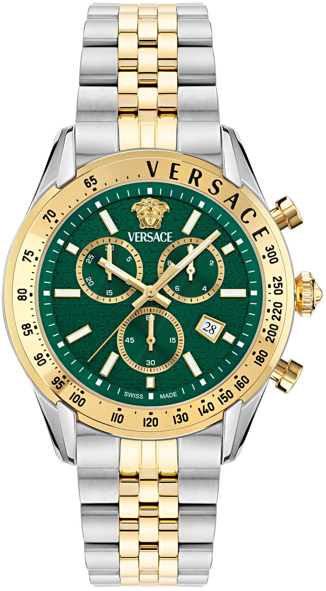 Versace Chronograph »CHRONO MASTER«, Quarzuhr, Armbanduhr, Herrenuhr, Datum, Stoppfunktion, Swiss Made