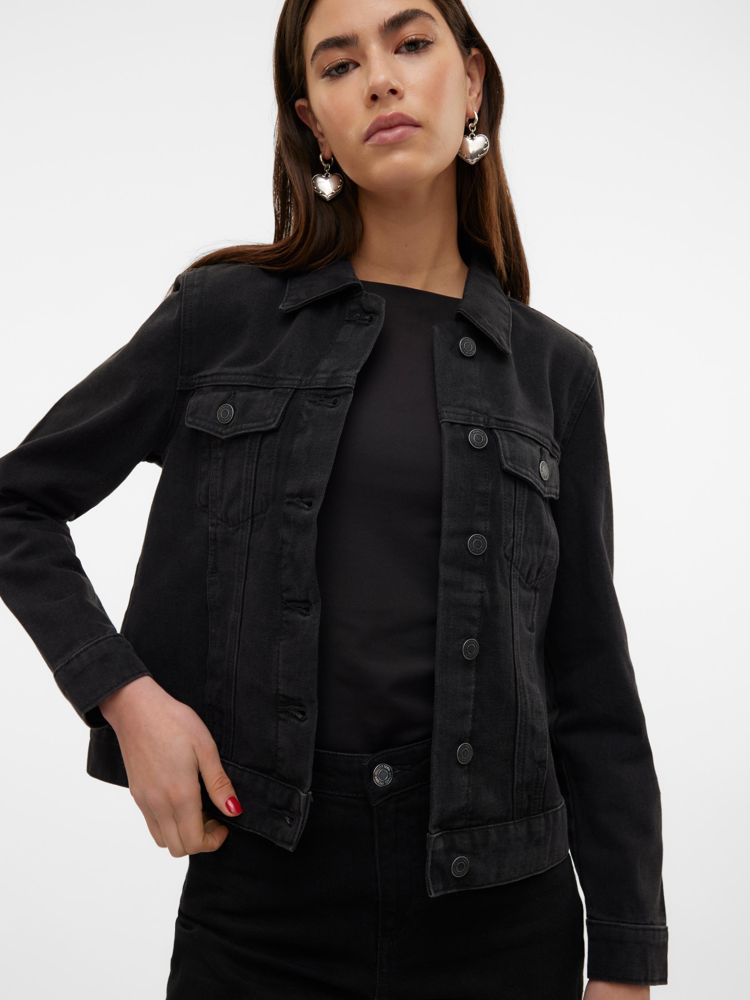 Vero Moda Jeansjacke »VMZORICA LS DENIM JACKET MIX NOOS«, mit leichten Destroyed Effekten
