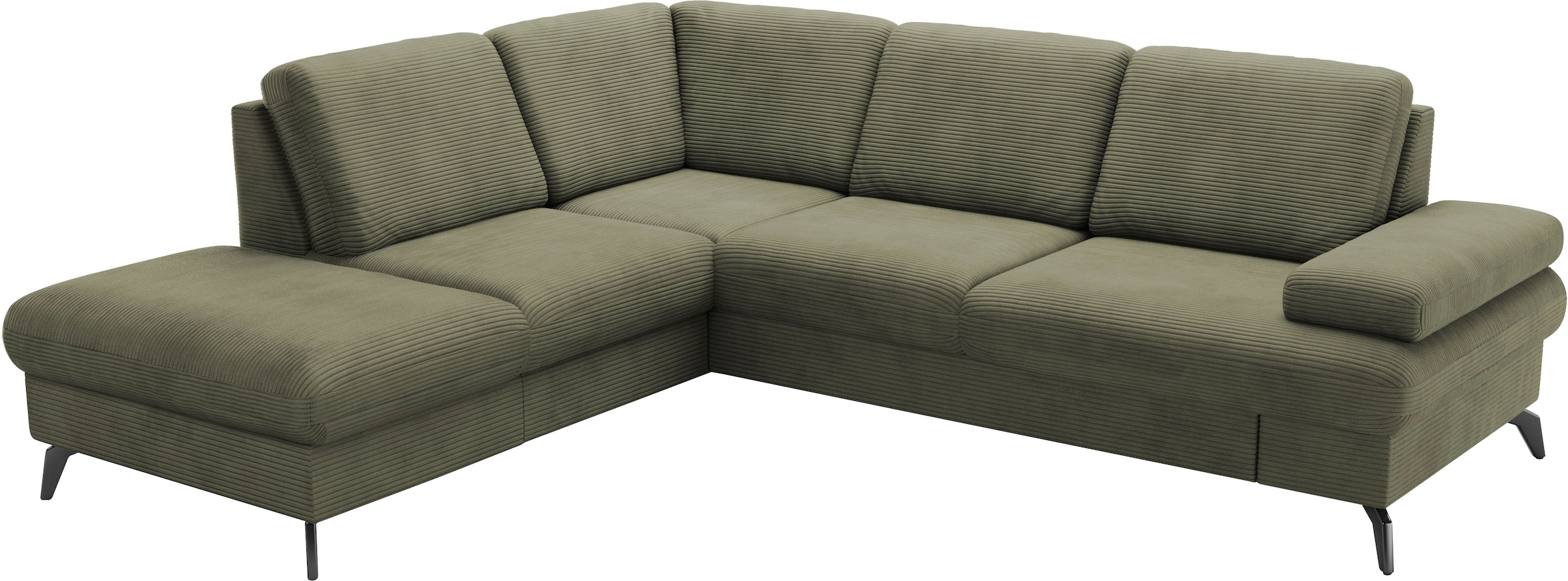 sit&more Ecksofa »Morris Jubi L-Form«, inkl. Armteilfunktion und 1 Zierkissen, wahlweise mit Bettfunktion
