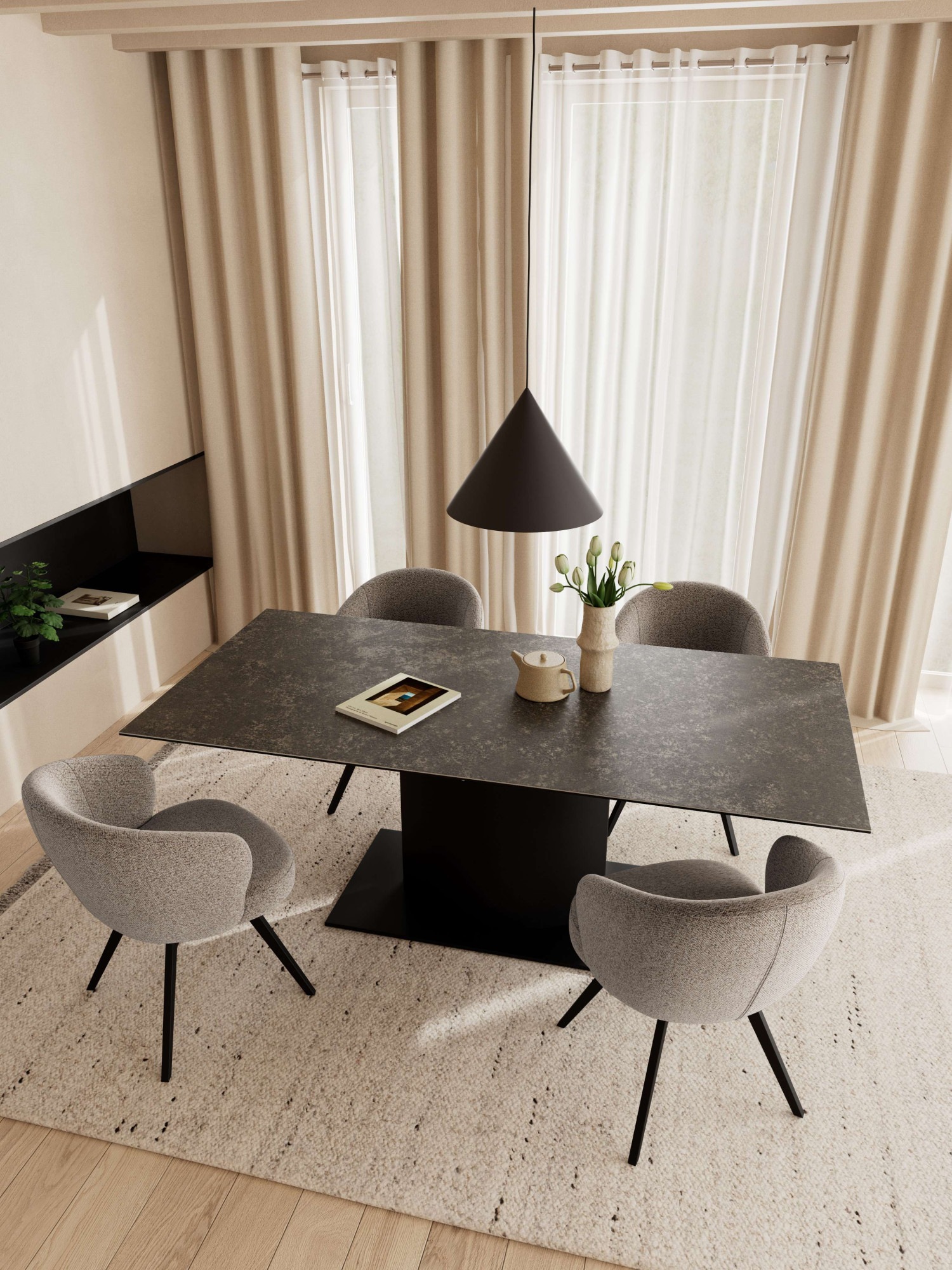 ACTONA GROUP Esstisch »Marbella, Speisetisch« Tisch, keramische Tischplatte, 200x100x75.5cm