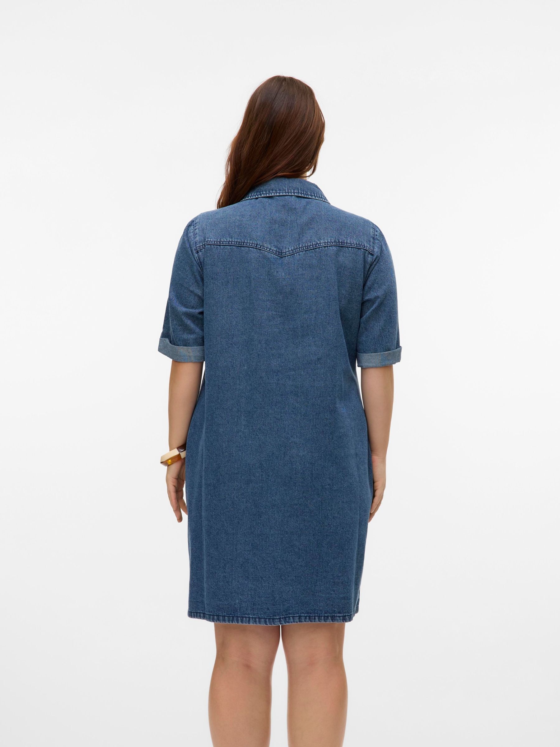 Vero Moda Curve Jeanskleid »VMCJENNIE SS SHORT DENIM DRESS GA CUR« Brusttaschen