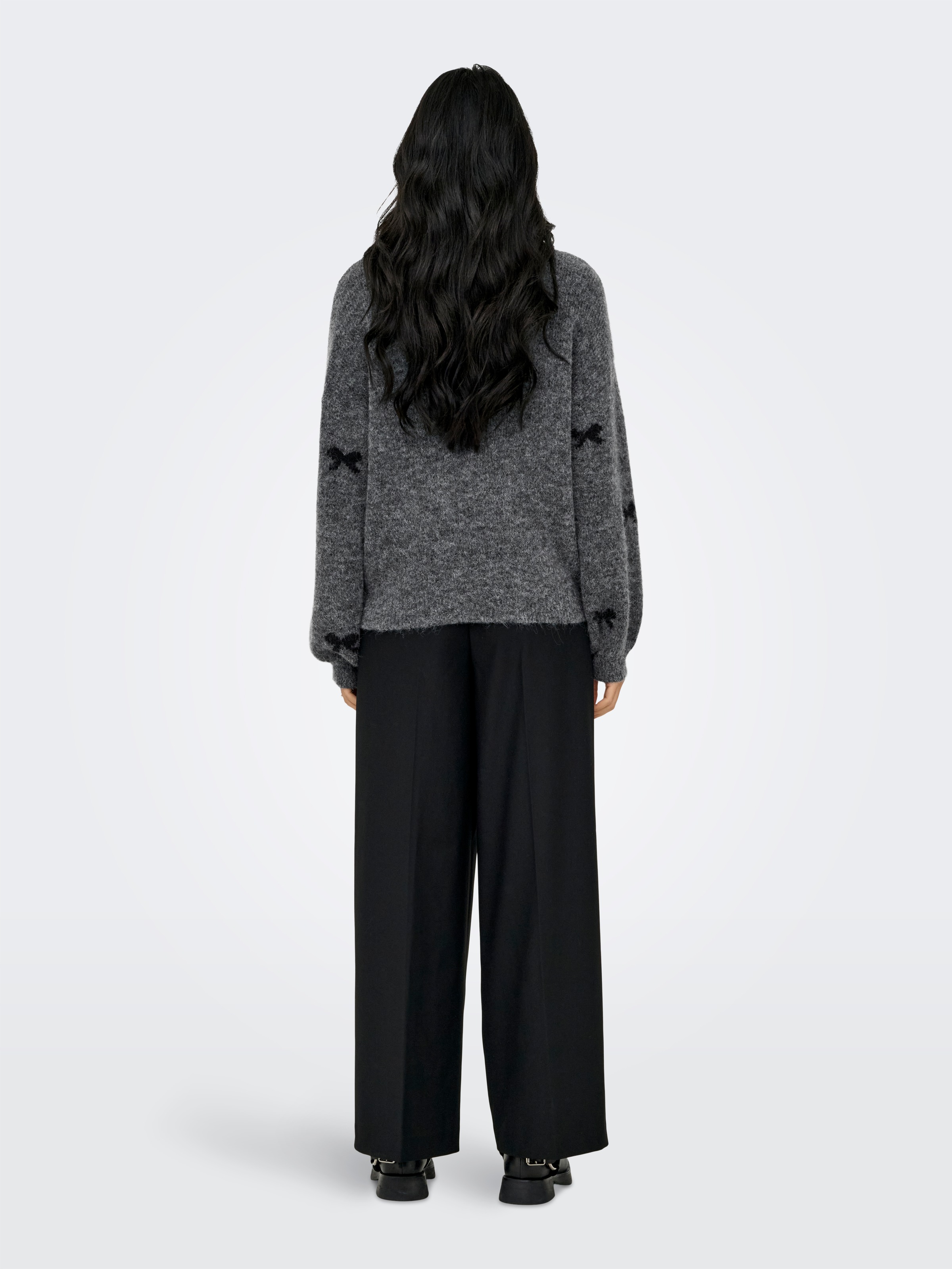 ONLY Rundhalspullover »ONLBRUNHILDA LIFE LS BOW O-NECK KNT«