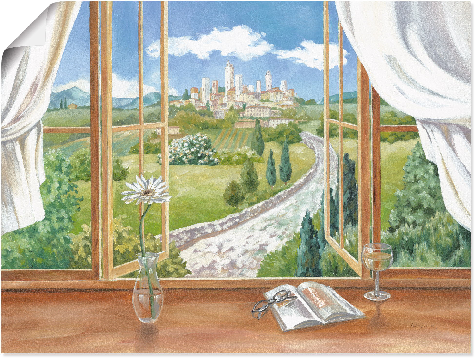 Artland Wandbild »Blumen Leinwandbild, versch. Fenster«, Wandaufkleber bei St.), am Alubild, als in Größen Poster OTTO (1 Arrangements, oder
