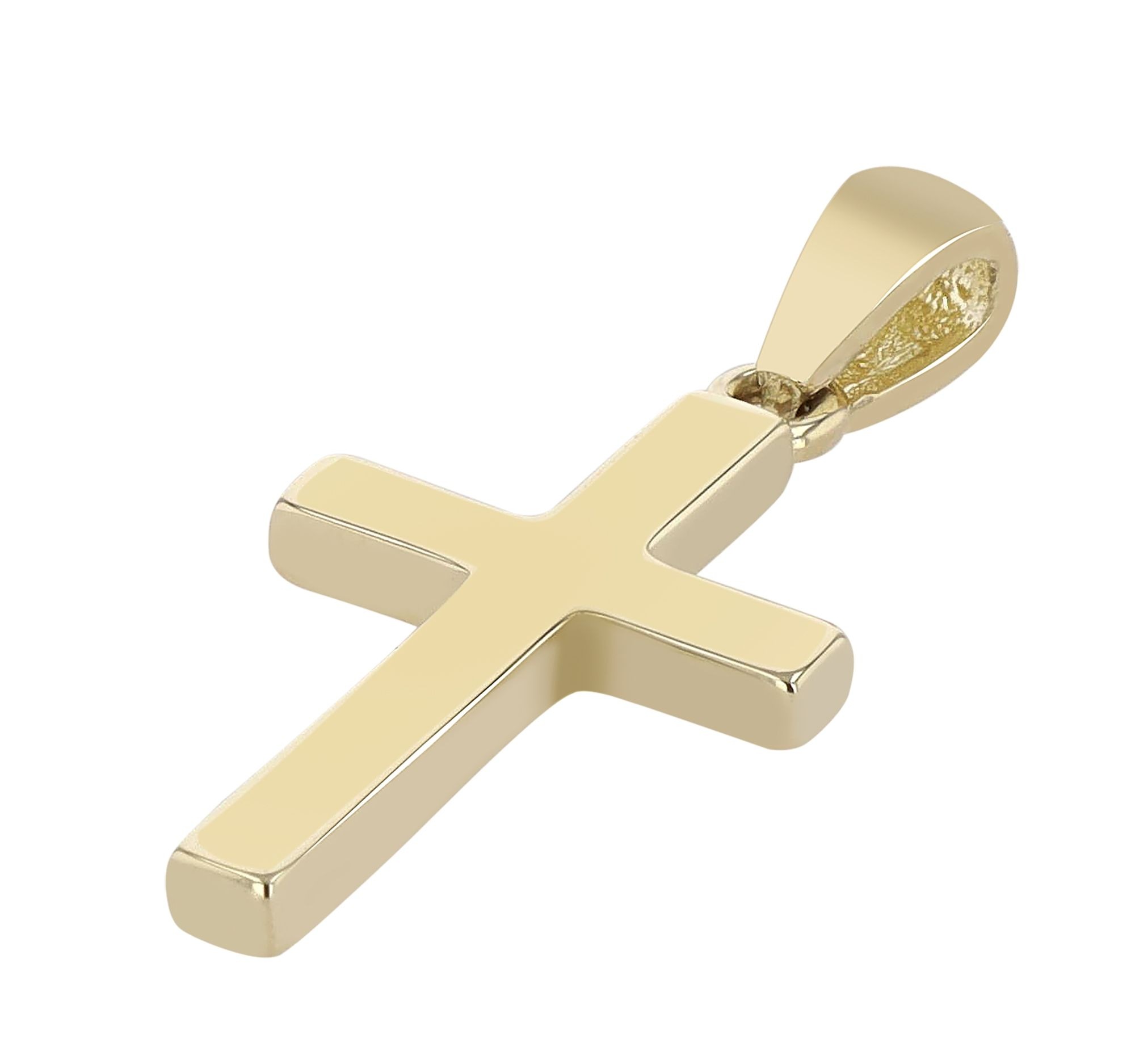 Adelia´s Kreuzanhänger »Unisex Anhänger ¿ Kreuz Kreuzanhänger aus 333 Gold«