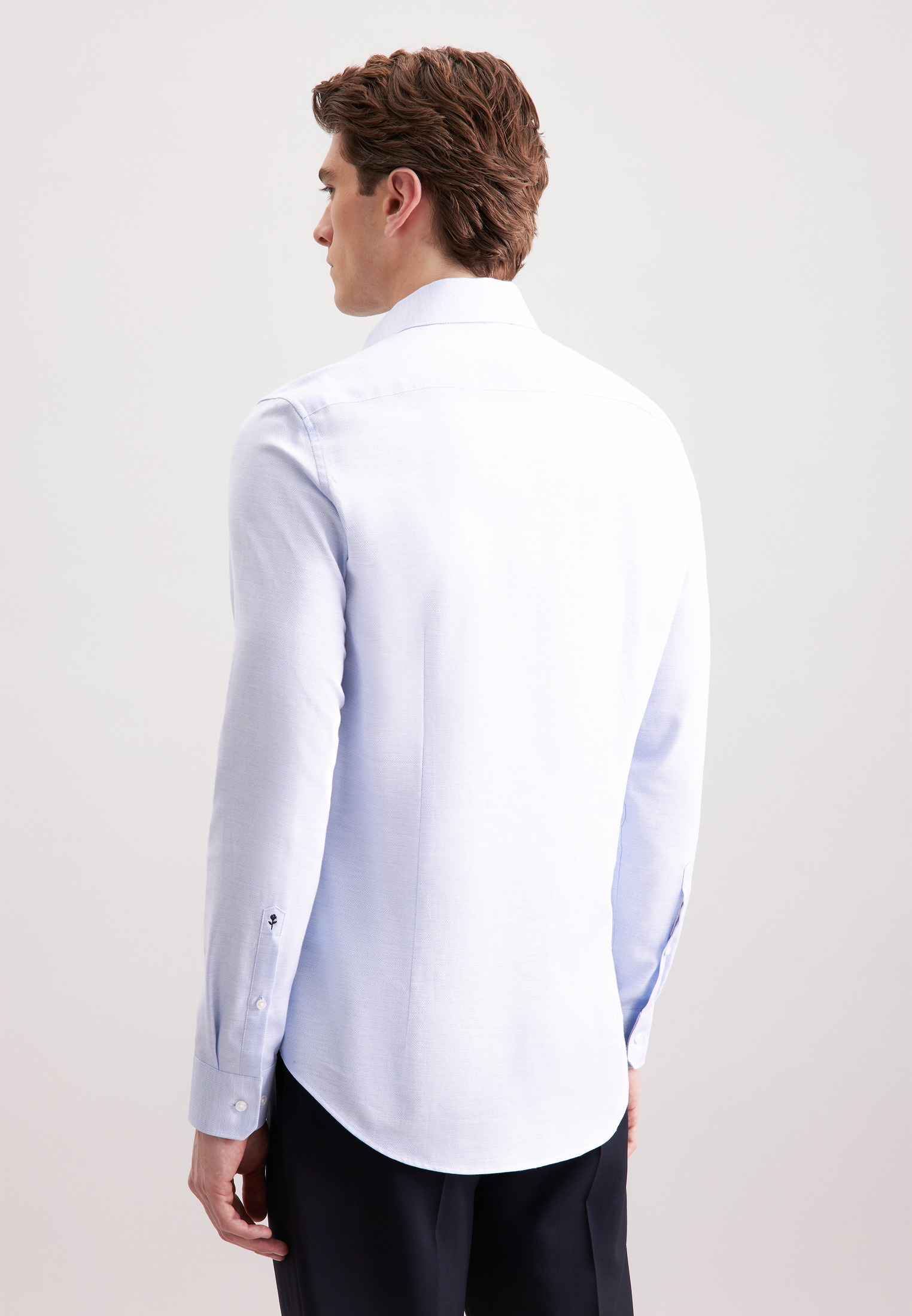 seidensticker Flanellhemd »Schwarze Rose« Slim 1/1 Kentkragen Struktur