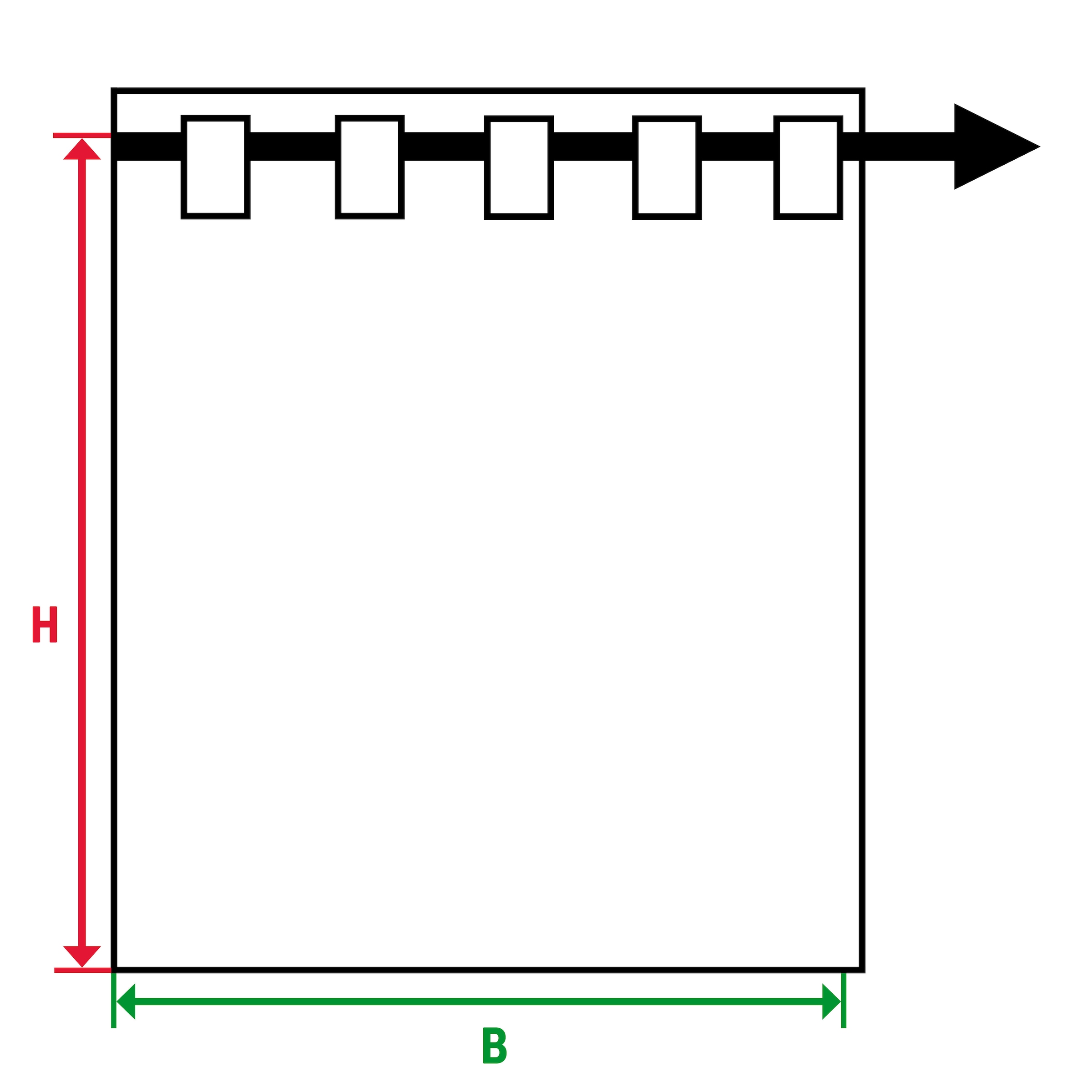 GARDINIA Gardine »Schal mit Gardinenband Voile Uni«, (1 St.), Stoff Voile Uni