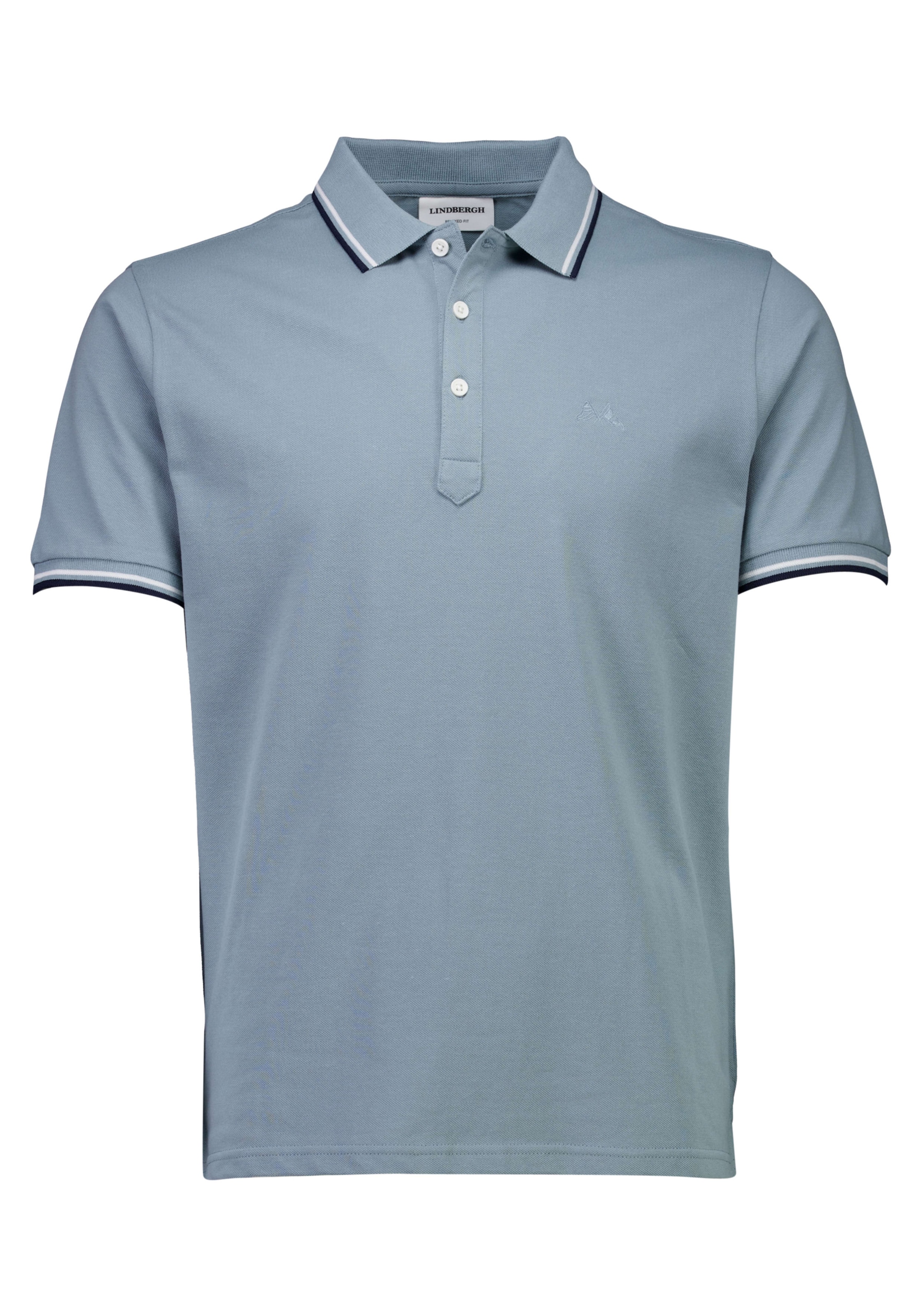 LINDBERGH Poloshirt mit Logo-Stickerei und abgesetzten Bündchen