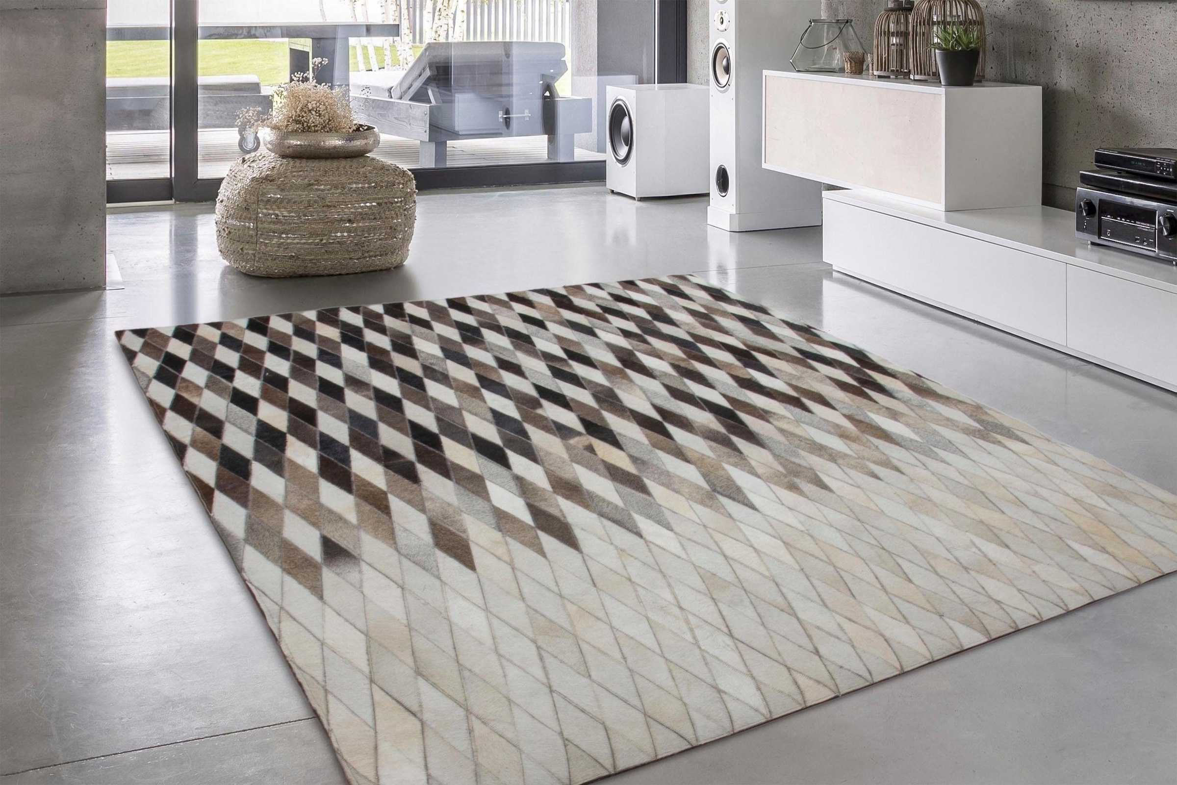 calo-deluxe Fellteppich »Dakota 900«, rechteckig, 8 mm Höhe, echtes Rinderfell, Wohnzimmer