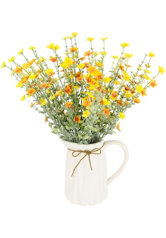 I.GE.A. Kunstblume »Blütenbusch«, Im Keramik-Krug mit Schleife kaufen