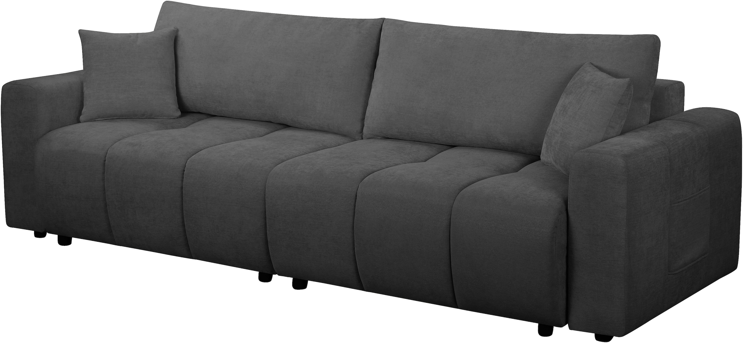 OTTO home Schlafsofa »YLVAA 3-Sitzer, 239cm/Schlafsofa (132/198)-OTTO. Verlässliche Qualität« Tonnentaschen-Federkern, Bettkasten, Feinstruktur weich