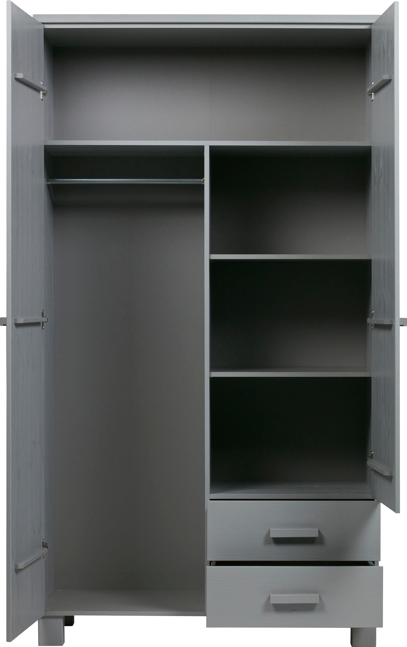 WOOOD Garderobenschrank »Dennis« mit Kleiderstange, viel Stauraum, B 111 cm x H 202 cm