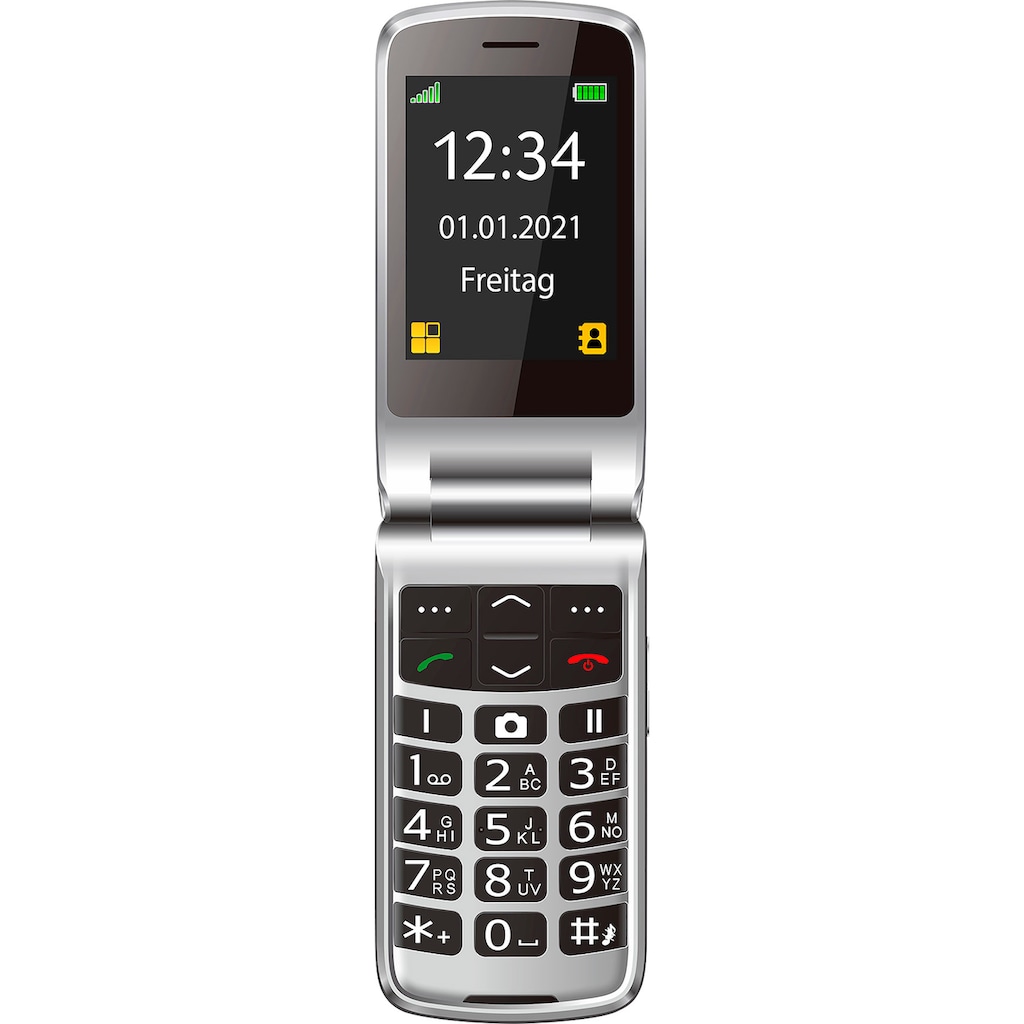 Beafon Smartphone »SL645plus«, Schwarz-Silber, 7,11 cm/2,8 Zoll, 3 MP Kamera