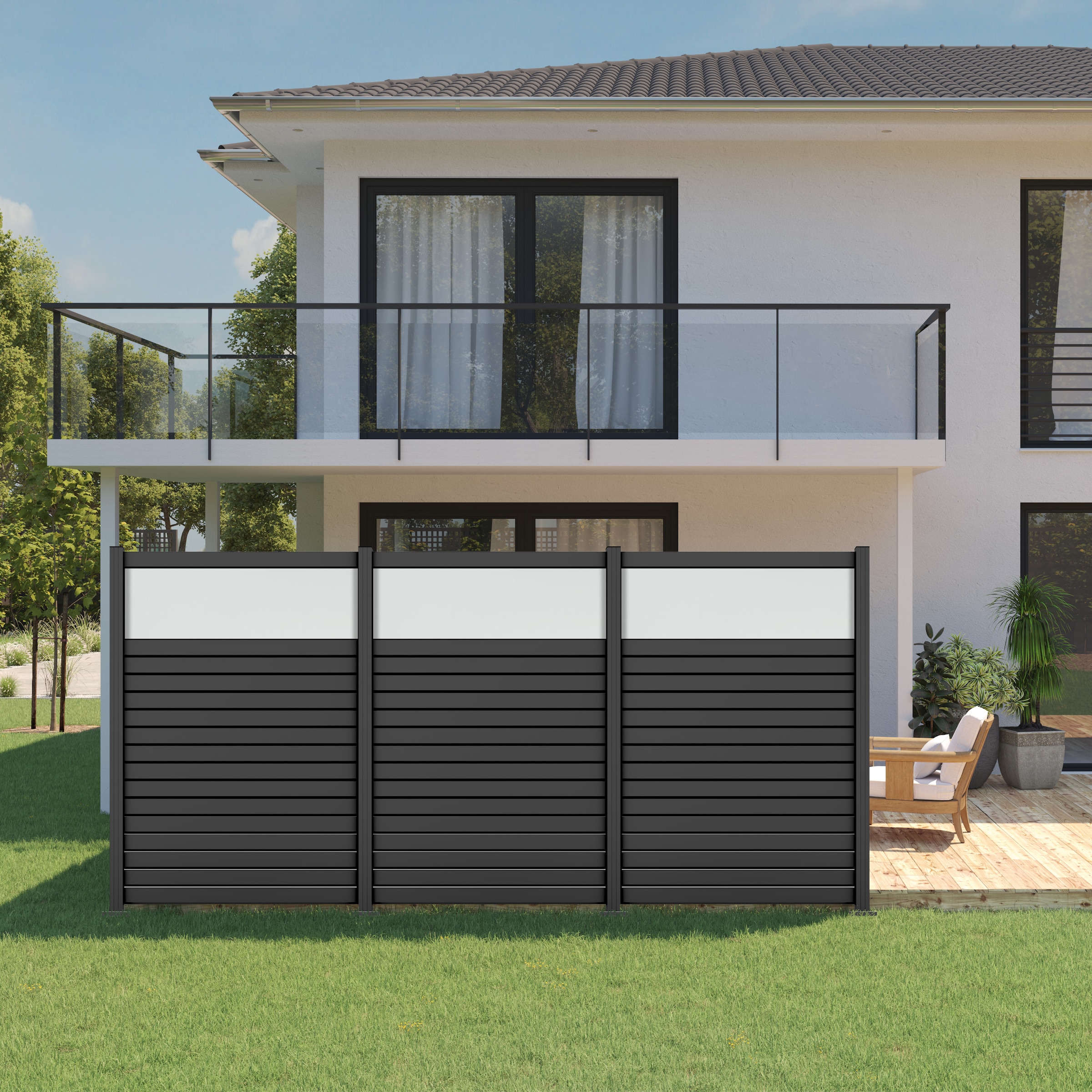 STAKET PRO Gartenzaun »Komplettzaun »Rhombus Mini« Breite 1200 mm + Flächendruck 84« Zaunhöhe 180 cm, Zaunlänge 2,484 - 3,726 m