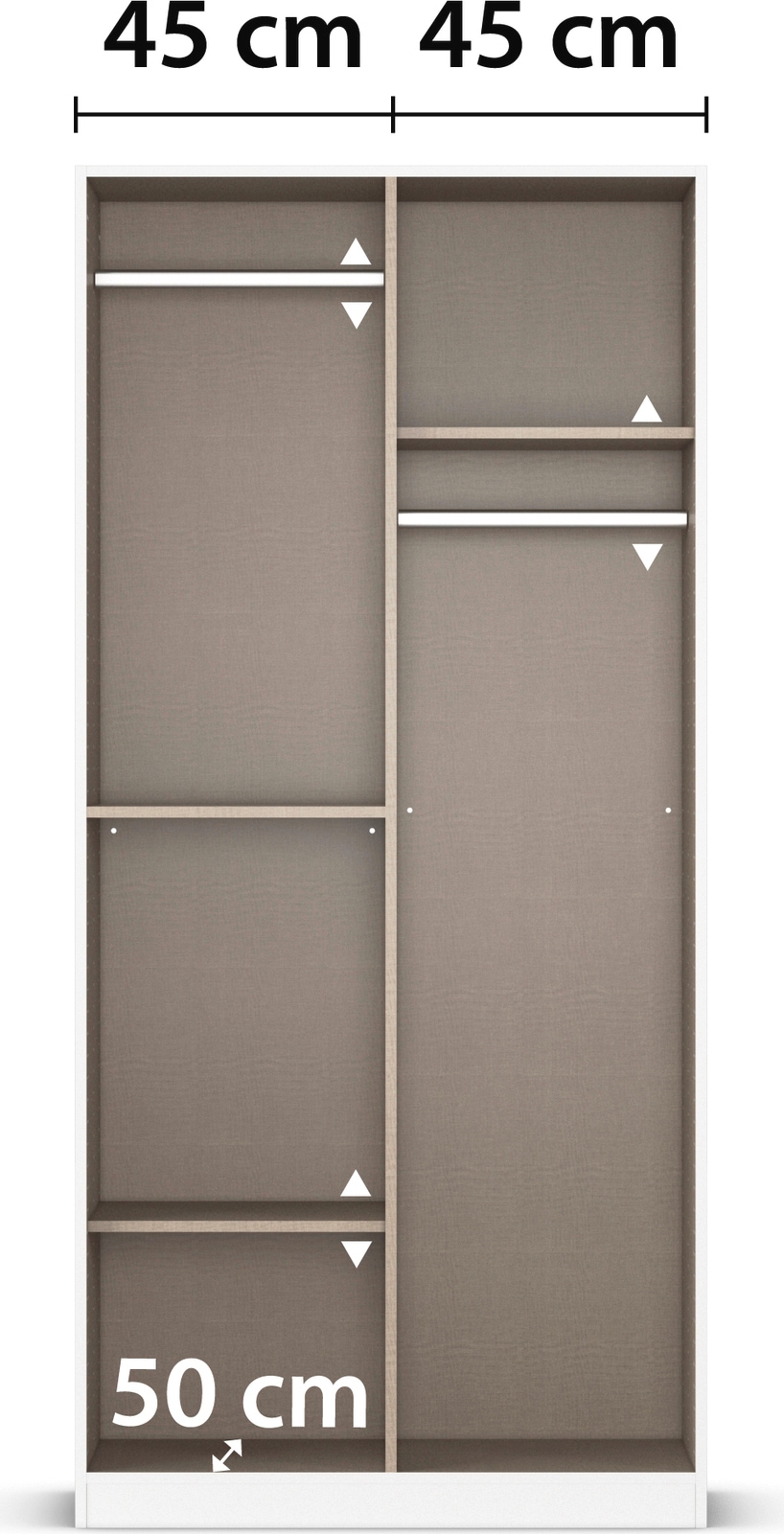 rauch Drehtürenschrank »Maika«, mit Spiegel, 2 Schubladen, in verschiedenen Breiten, Höhen und Farben