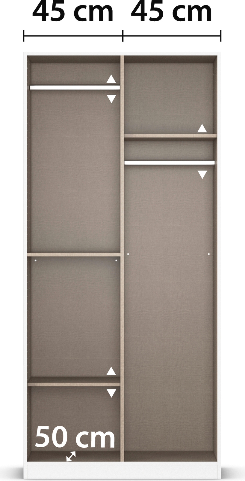 rauch Schlafzimmer-Set »Komplettzimmer Komplettschlafzimmer Schlafzimmer-Set (3-St.) MAIKA«, (Set, 3 tlg.), Schrank 3 Breiten, 2 Höhen, Bett 100 cm, Nachttisch MADE IN GERMANY