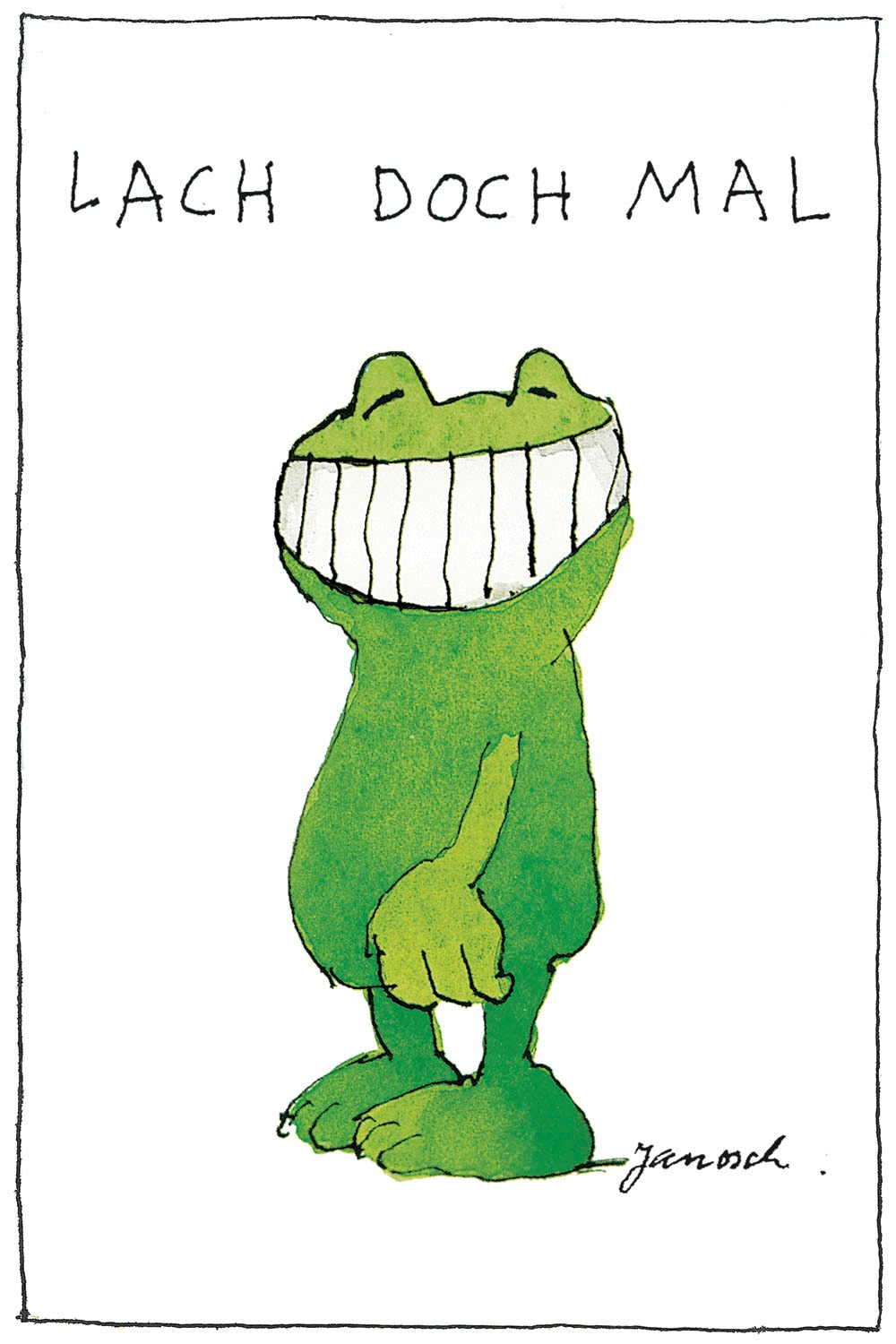 LuckyLinde Leinwandbild »Der Frosch - Lach doch mal« Figuren | Filmfiguren | Frosch | Motivationsbilder | Schriftzug | Tiere 1 Stk. tlg. Exklusive JANOSCH Kindermotive