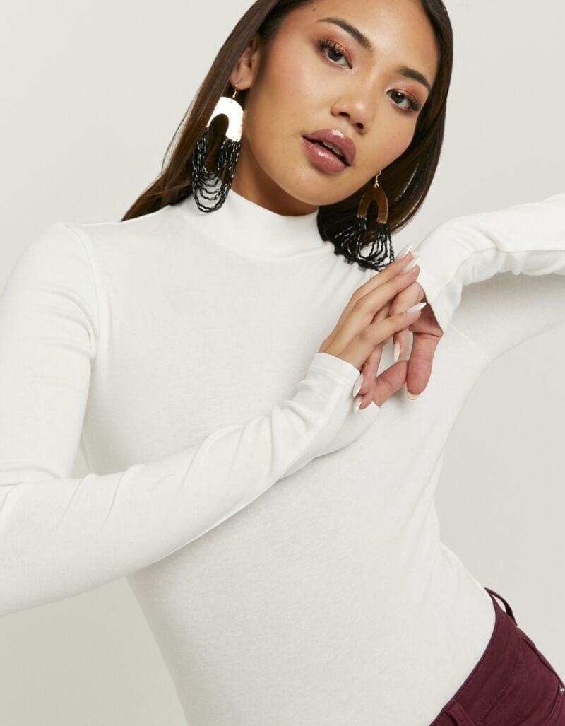 Tally Weijl Langarmbody »SBOCOCOSIMO« Baumwollmischung, figurbetont