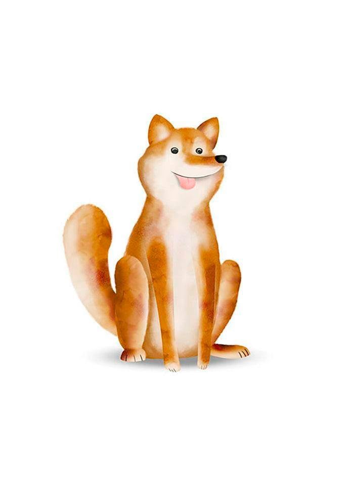 Komar Bild »Cute Animal Dog« Tiere 1 Stk. tlg. Wandbild zur Dekoration - ohne Rahmen