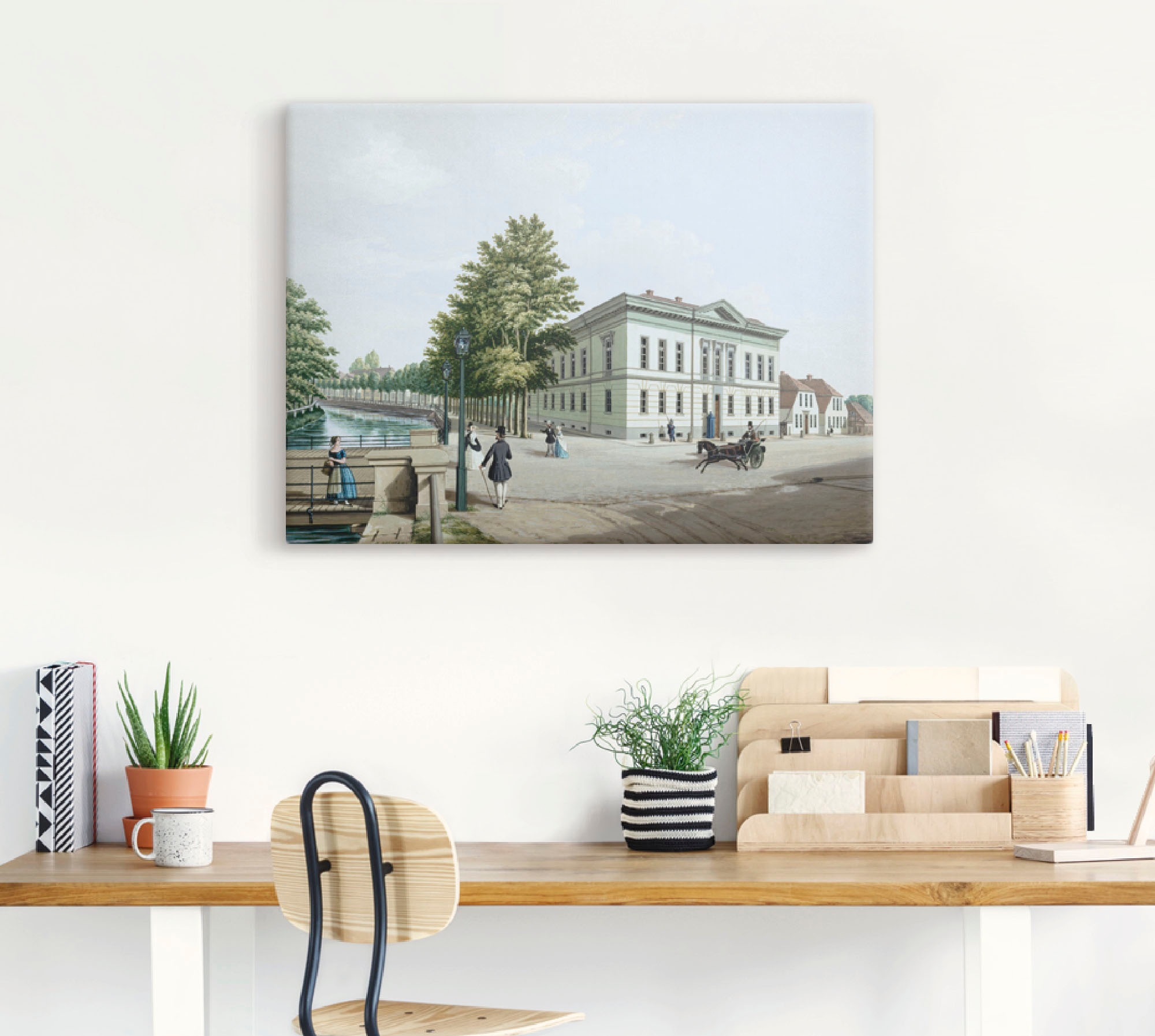 Artland Wandbild »Das Prinzenpalais in Oldenburg. Um 1848«, Gebäude, (1 St.), als Leinwandbild, Wandaufkleber oder Poster in versch. Größen