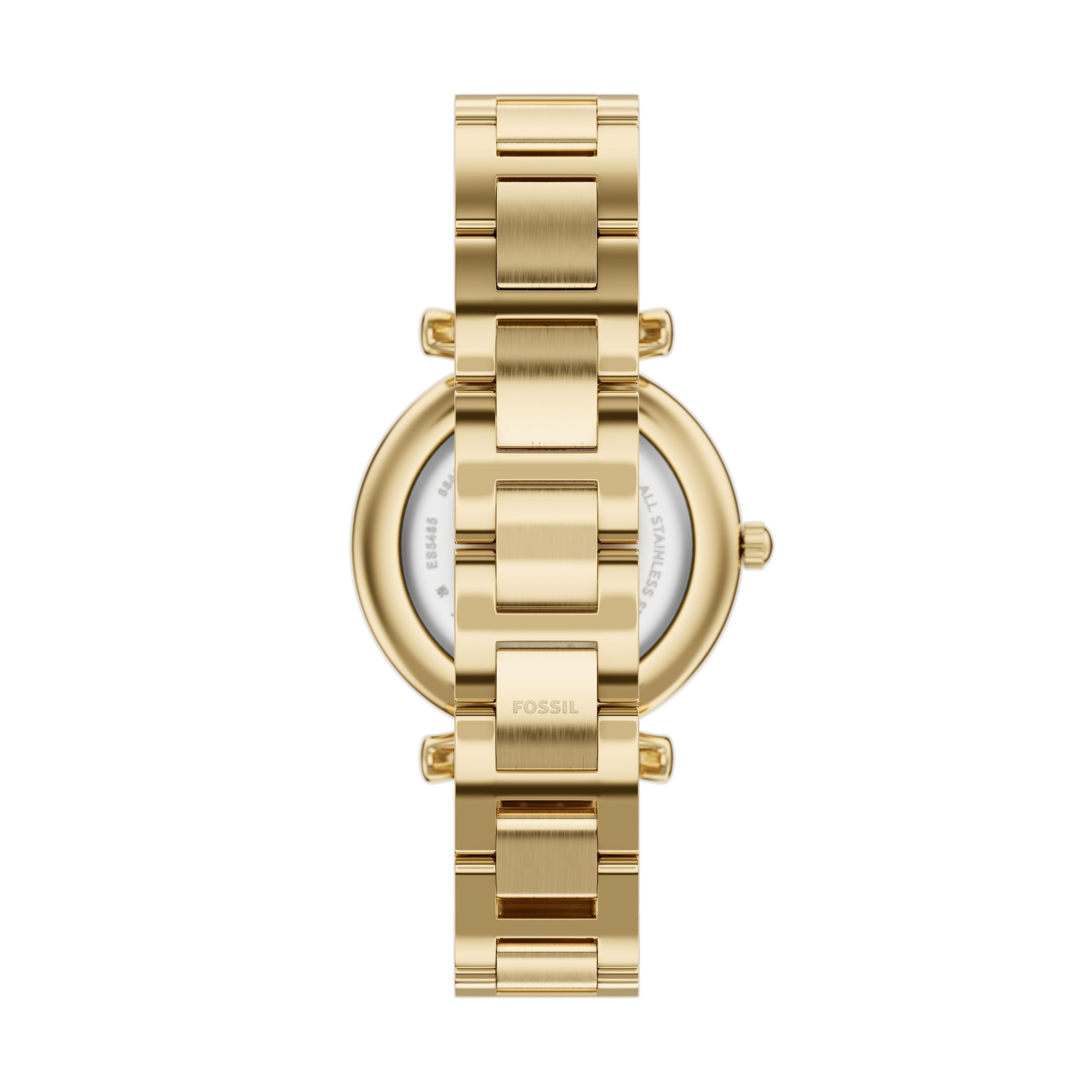 Fossil Quarzuhr »Carlie« Armbanduhr, Damenuhr, Edelstahlarmband, analog, Glassteine