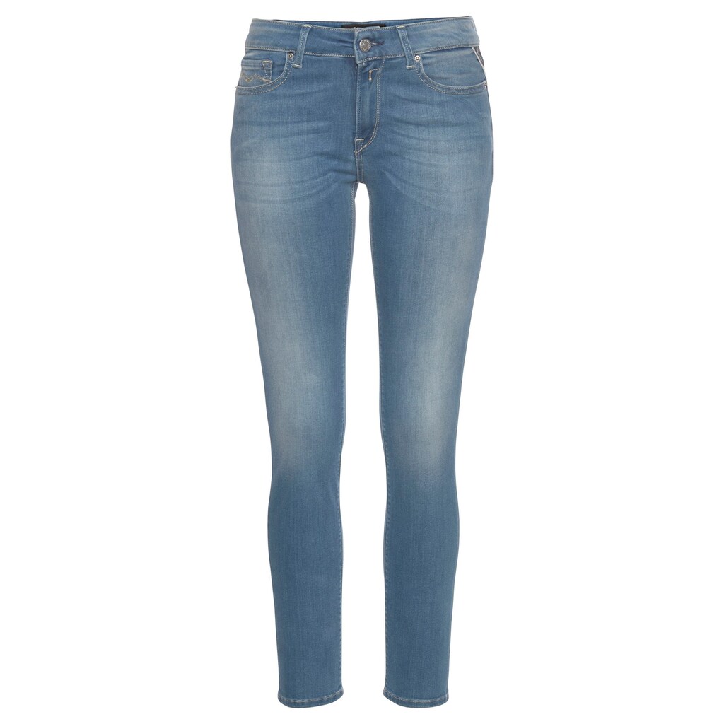 Replay Skinny-fit-Jeans »NEW LUZ«, in modischer Used-Waschung, Mid Waist