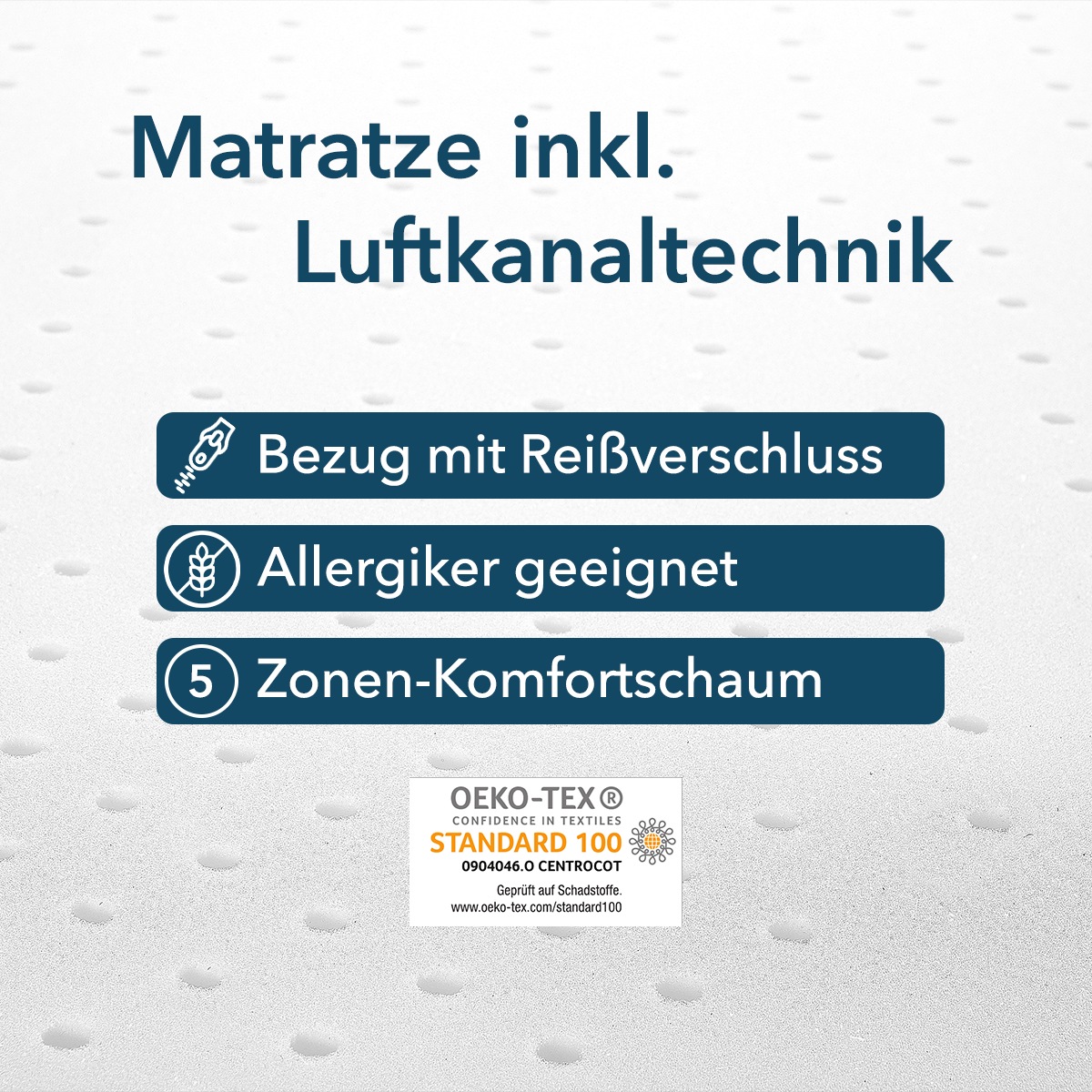 DI QUATTRO Komfortschaummatratze »Matratze Airy Form 15, Matratze in verschiedenen Größen erhältlich« 15 cm hoch Raumgewicht: 28 kg/m³ 1 Stk. tlg. Die Matratze, die atmet. Besonders atmungsaktiver Kern. Top bewertet.