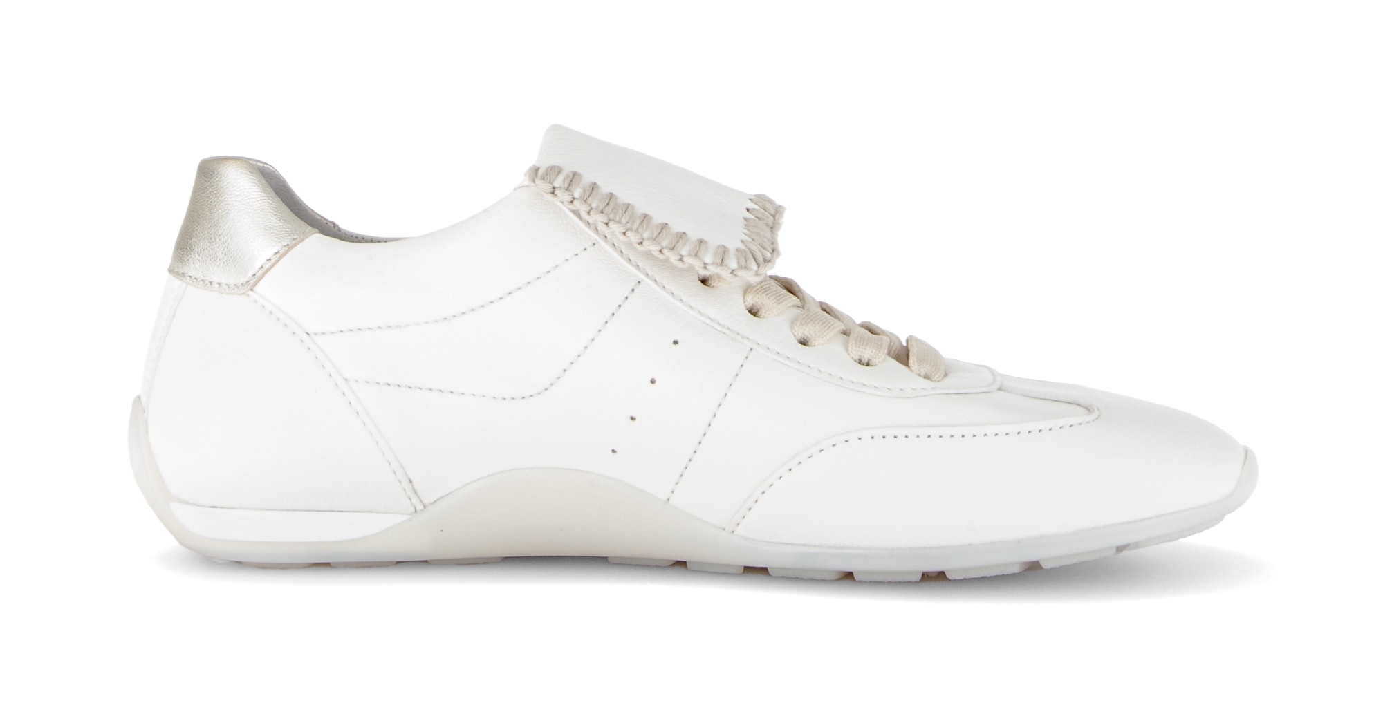 Gabor Sneaker  Freizeitschuh, Halbschuh, Schnürer mit Ziernähten und Kontrastbesatz