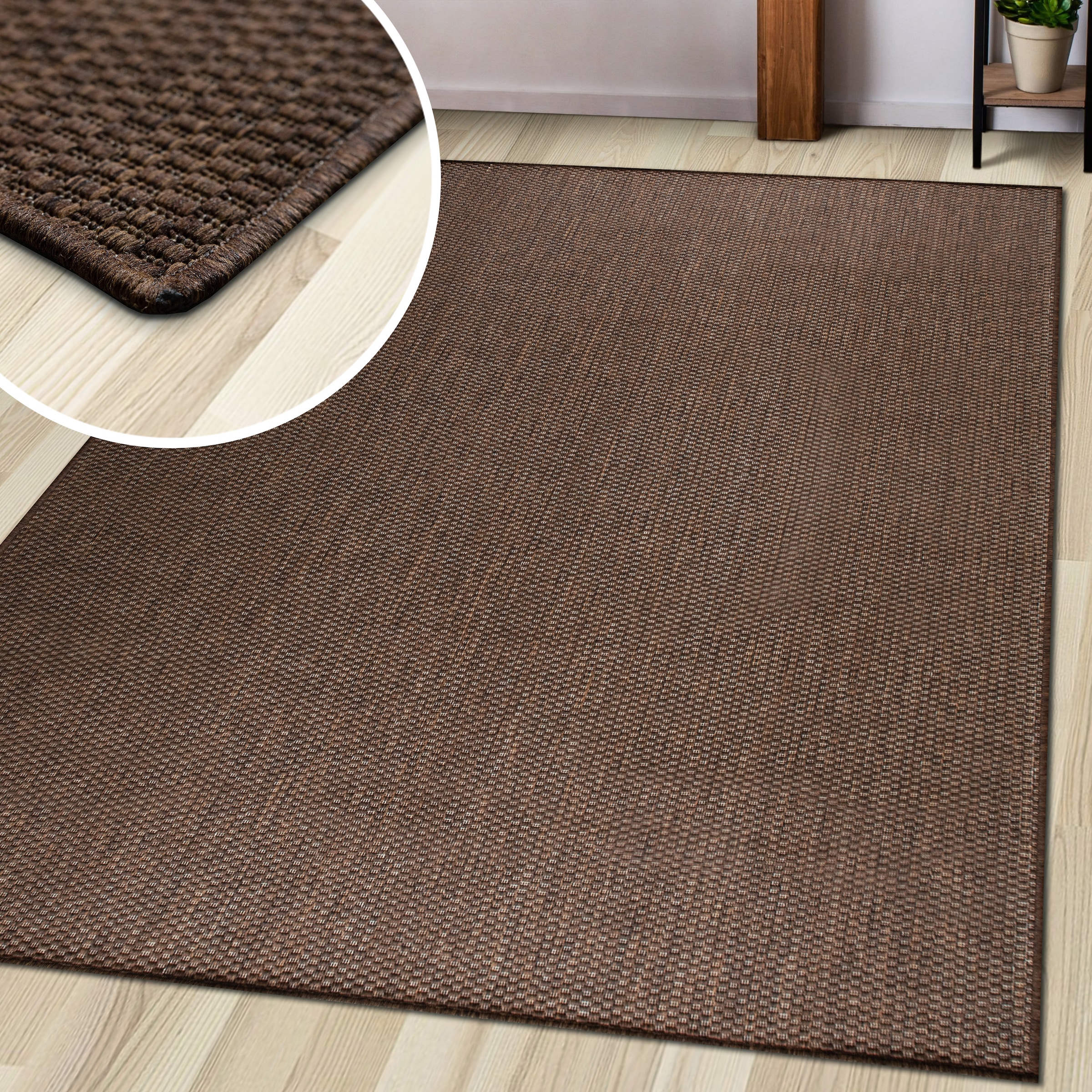 my home Teppich »Venedig auch als Läufer erhältlich«, rechteckig, 4 mm Höhe, In- und Outdoor geeignet, Sisal-Optik, Wetterfest & UV-beständig