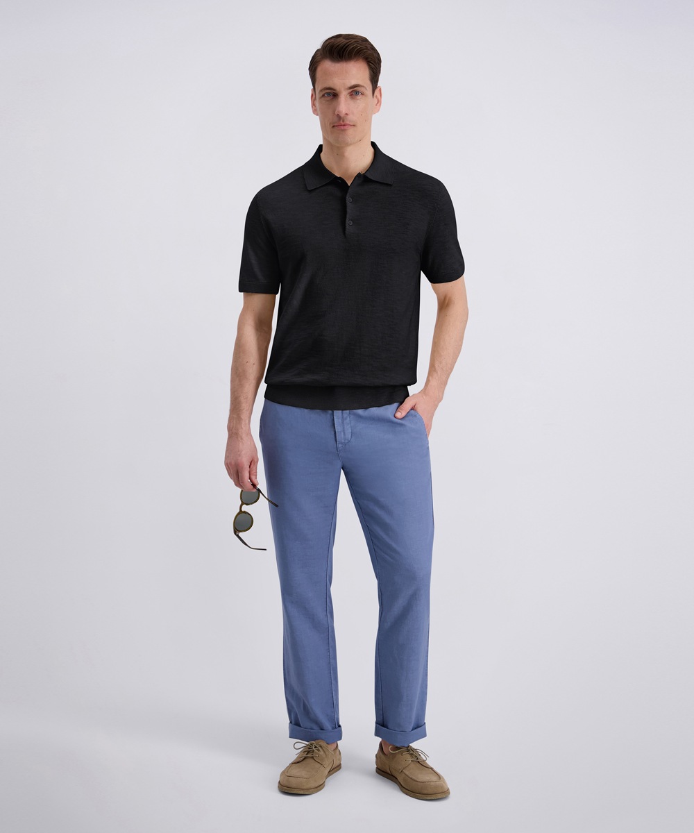 Pierre Cardin Poloshirt »Polo Strick« Poloshirt, unifarben aus reiner Baumwolle
