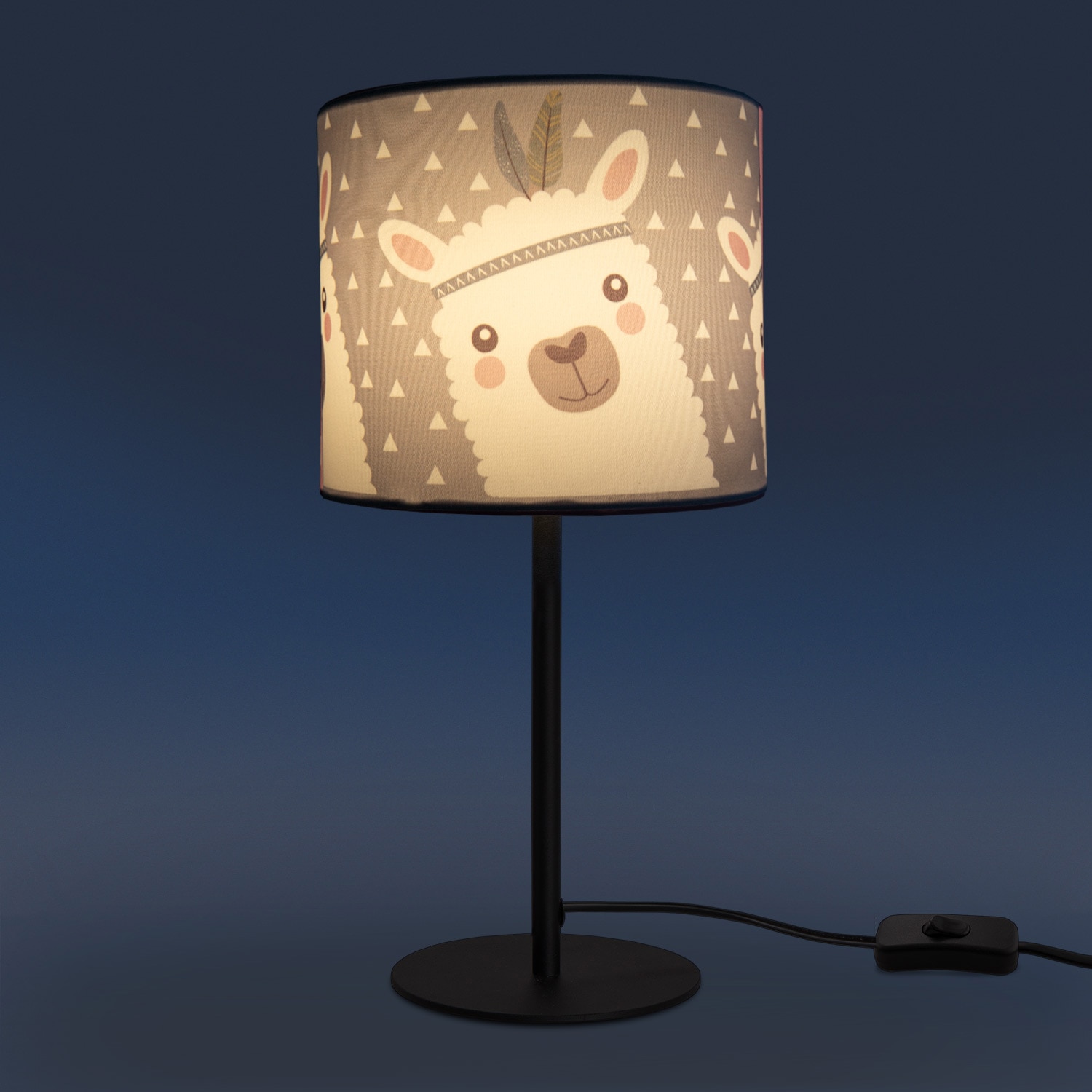 Paco Home Tischleuchte »Ela Kinderlampe LED bei Lampe flammig-flammig, online Tischleuchte Mit 1 OTTO 214«, Lama-Motiv, bestellen E14 Kinderzimmer